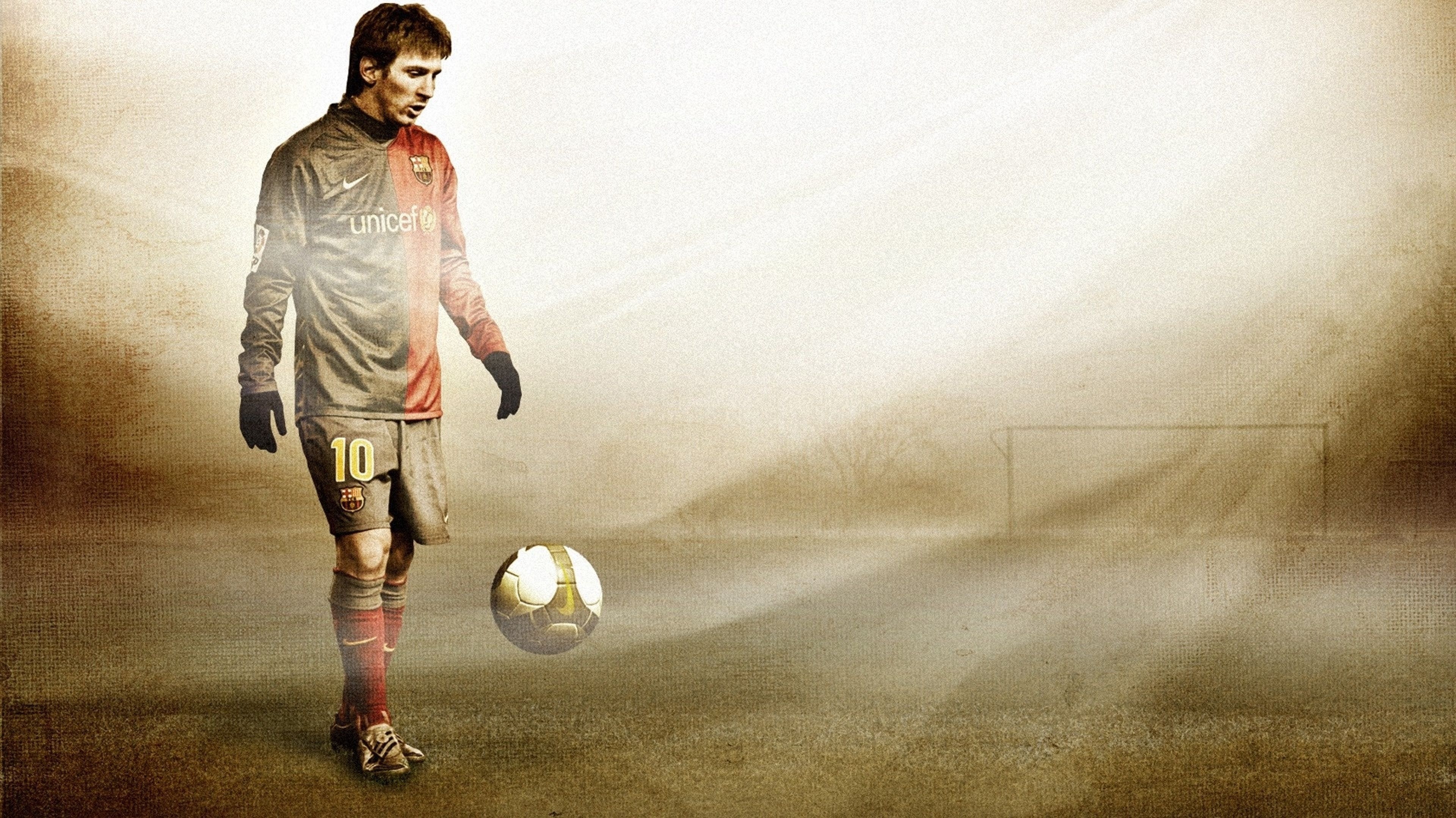 3840x2160 Download Wallpaper  Lionel messi, Football, Ball, Field, Desktop