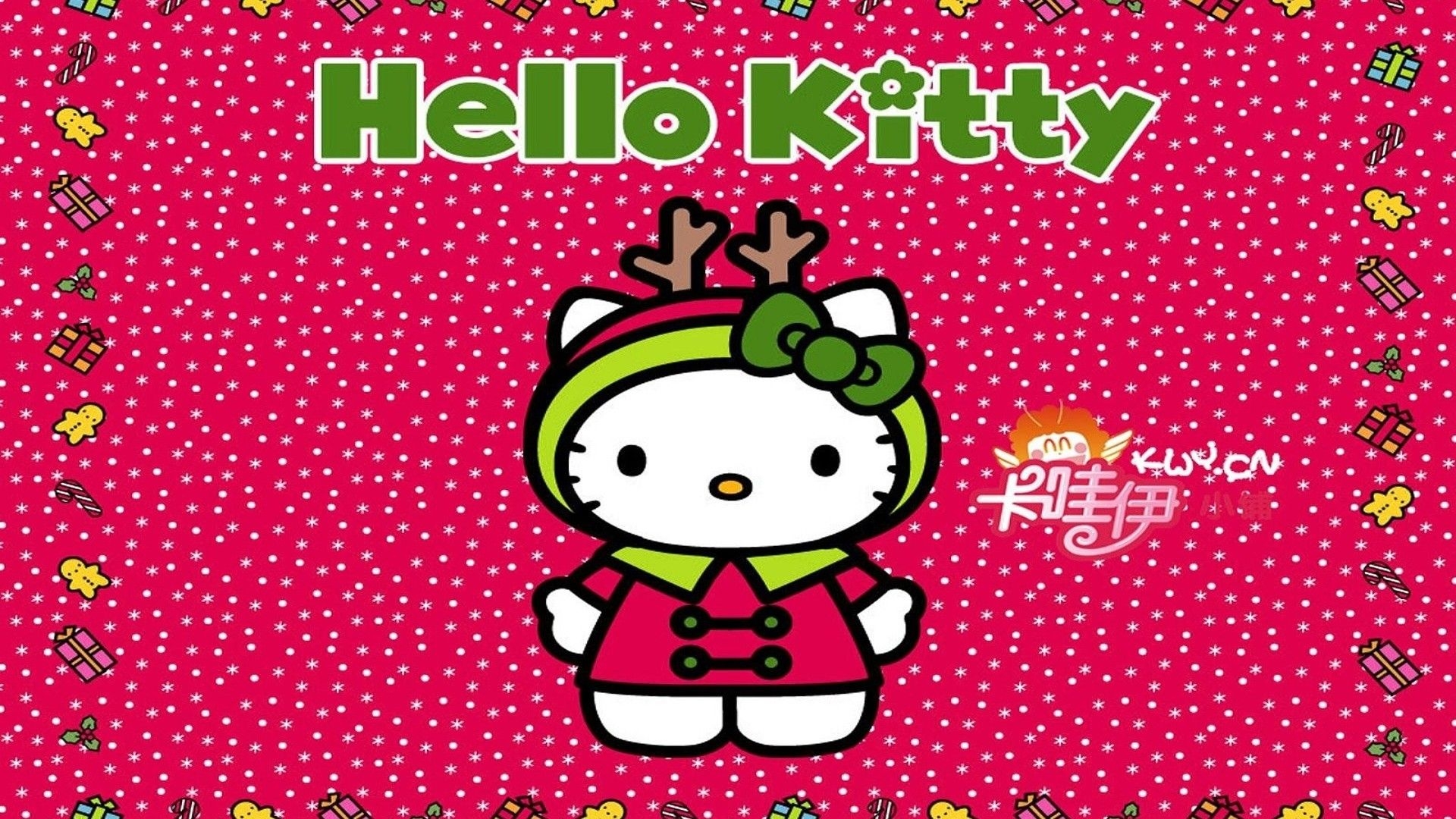 1920x1080 Hello Kitty Christmas Background, Desktop