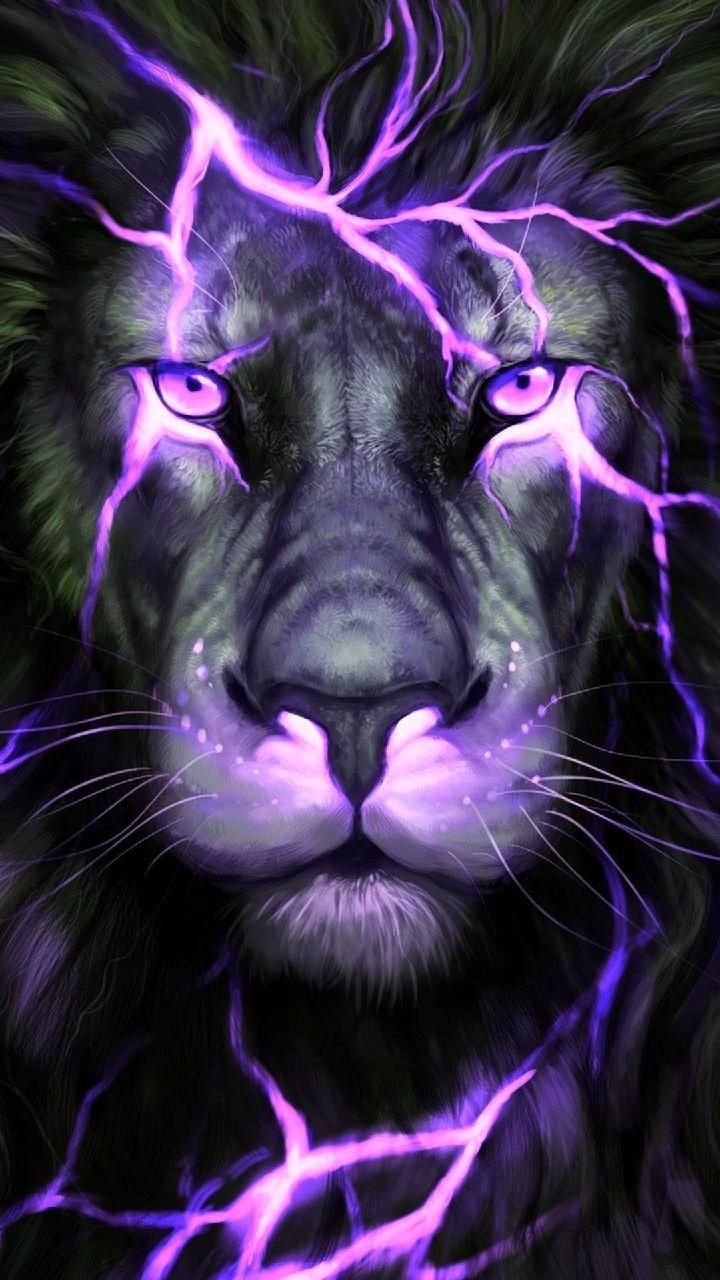 720x1280 Purple Lion Wallpaper Free Purple Lion Background, Phone