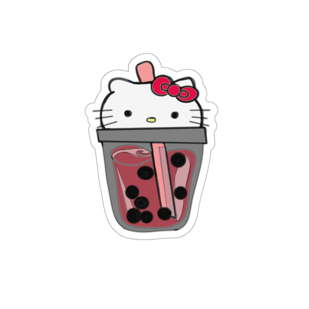 1000x1000 Hello Kitty Boba Tea sticker. Etsy, Desktop