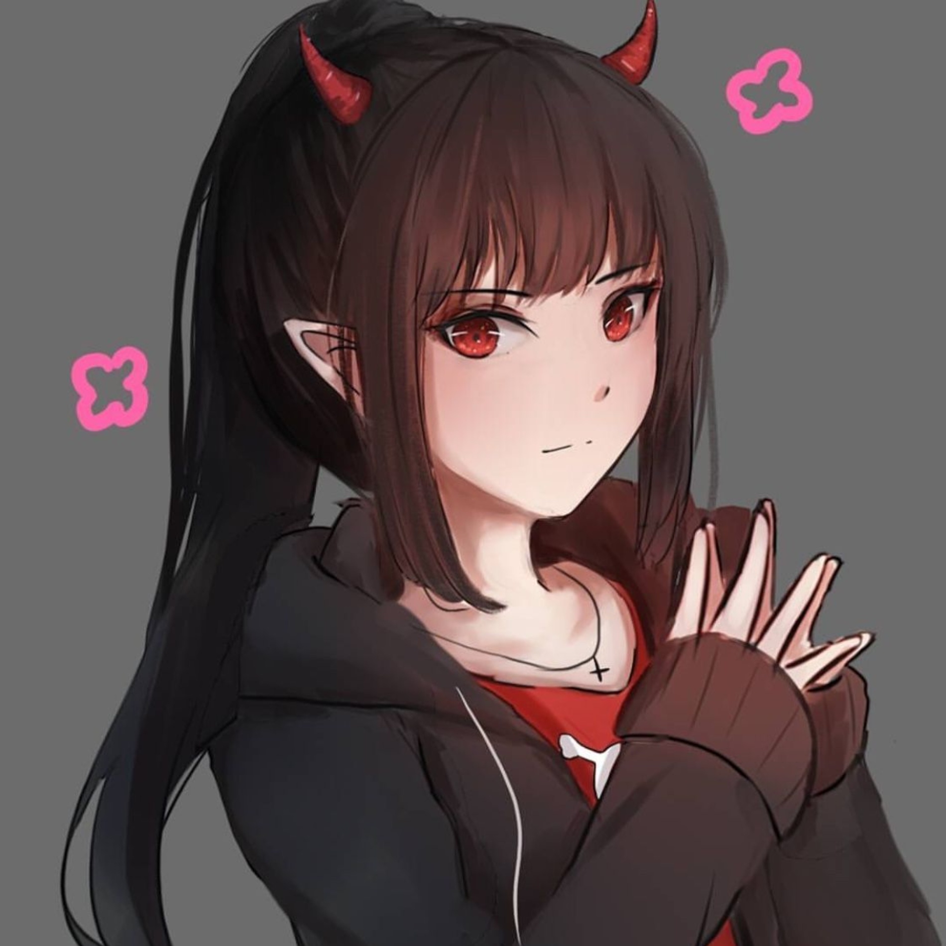 1900x1900 Devil Anime Girl Pfp, Phone