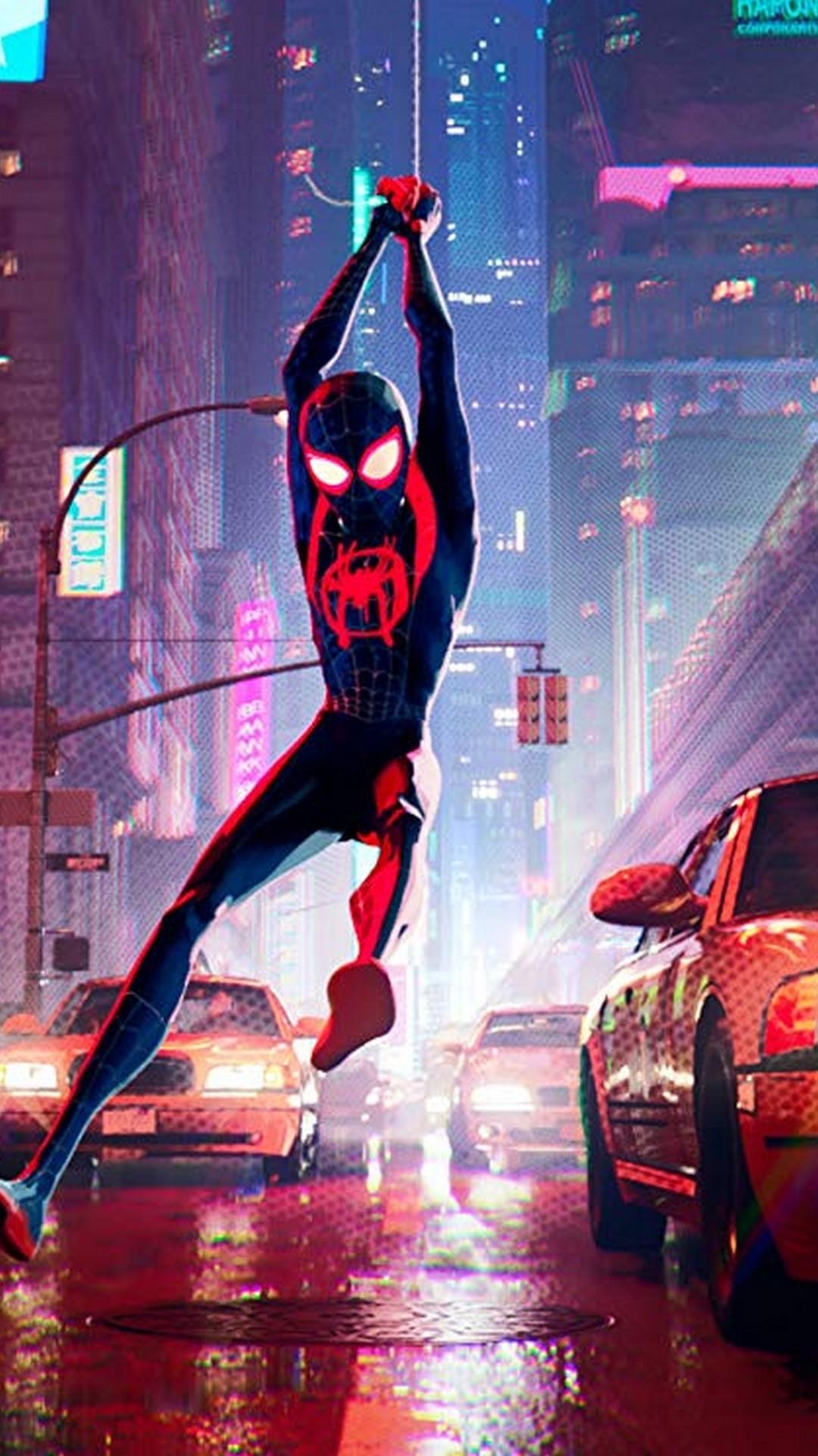 1080x1920 Mobile Wallpaper Spider Man Into The Spider Verse Movie, Phone