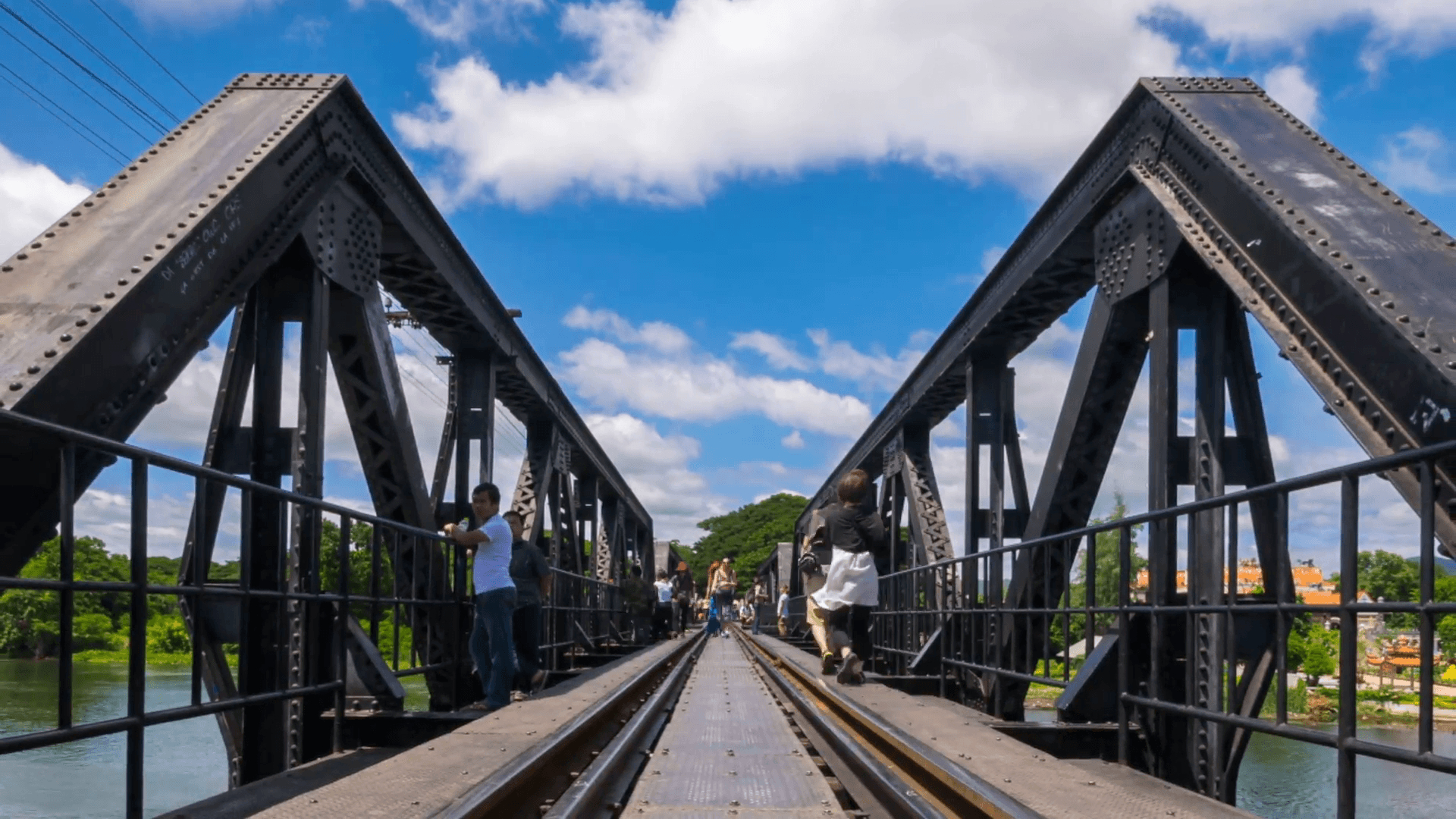 1920x1080 KANCHANABURI AUG: Zoom out timelapse view of people making, Desktop