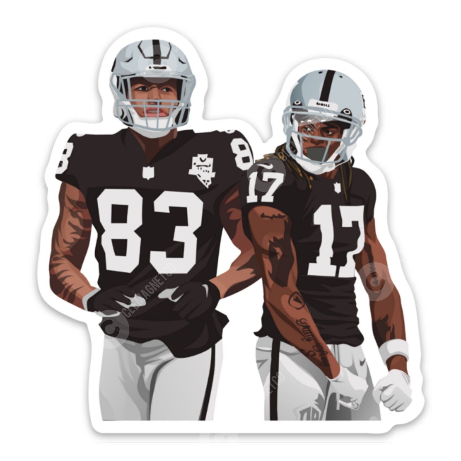 1600x1600 Darren Waller Davante Adams Las Vegas RAIDERS MAGNET NFL Vinyl, Phone