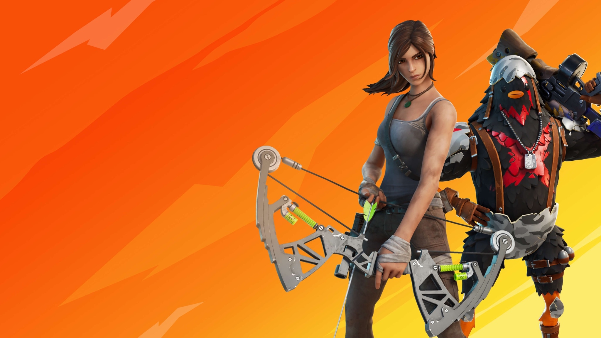 2050x1160 Lara Croft Fortnite wallpaper, Desktop