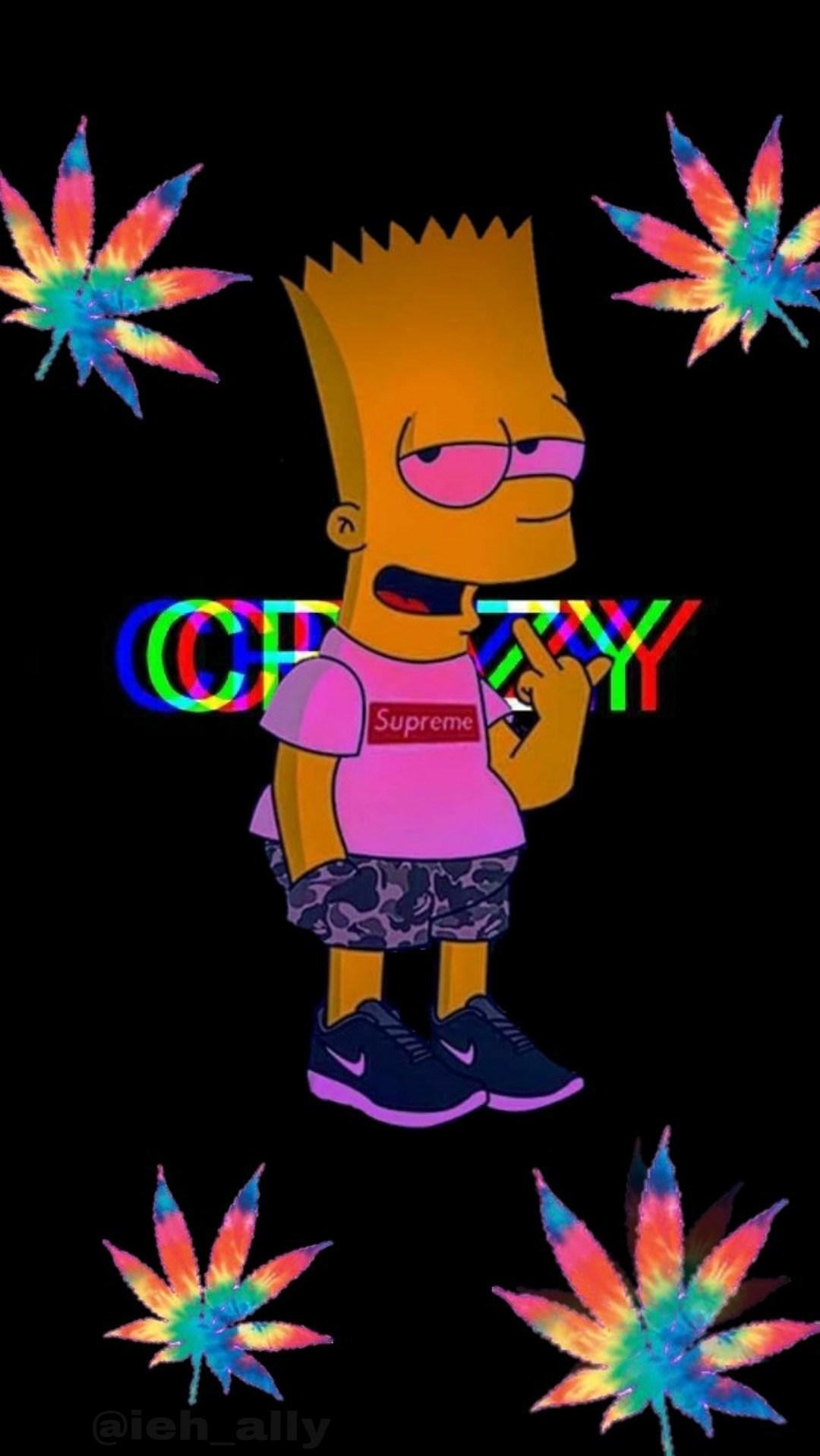 1080x1920 Bart Simpson Trippy Wallpaper Free Bart Simpson Trippy Background, Phone