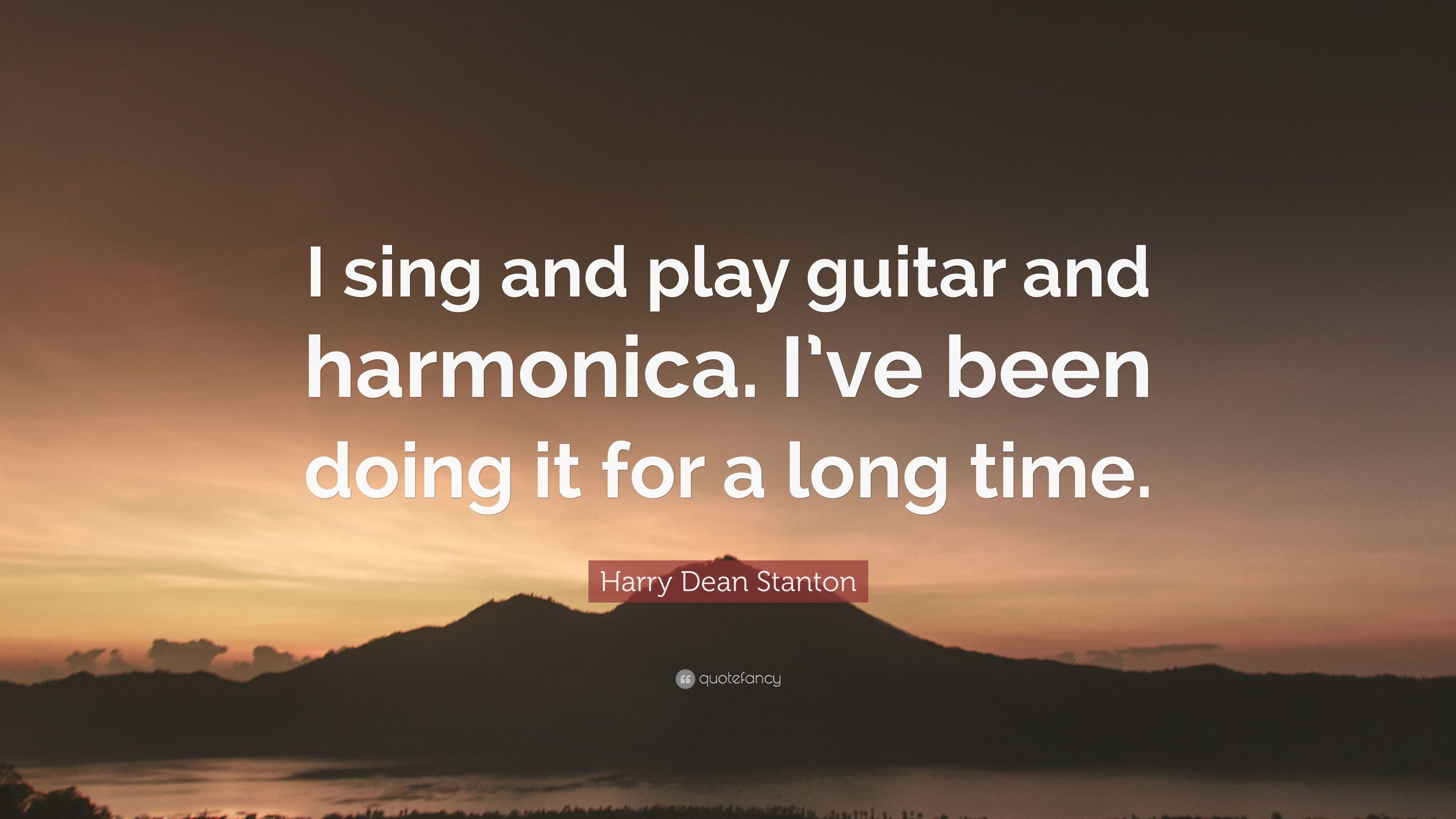 3840x2160 Harry Dean Stanton Quote: “I sing and play guitar and harmonica. I, Desktop