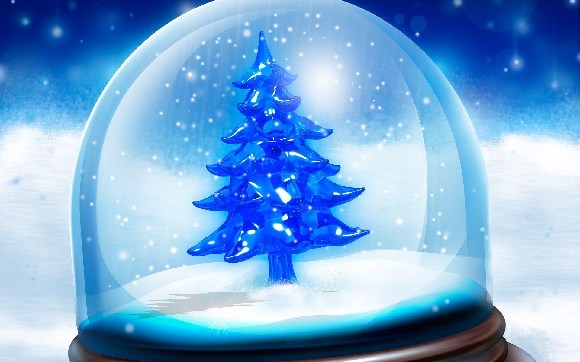 1920x1200 Snowy Christmas Trree WallPaper HD, Desktop