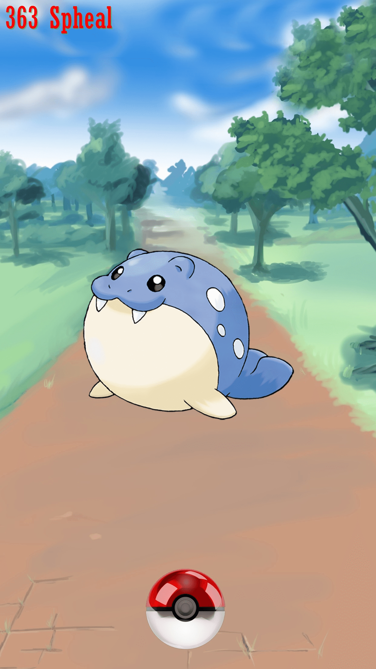 1250x2210 Street Pokeball Spheal, Phone