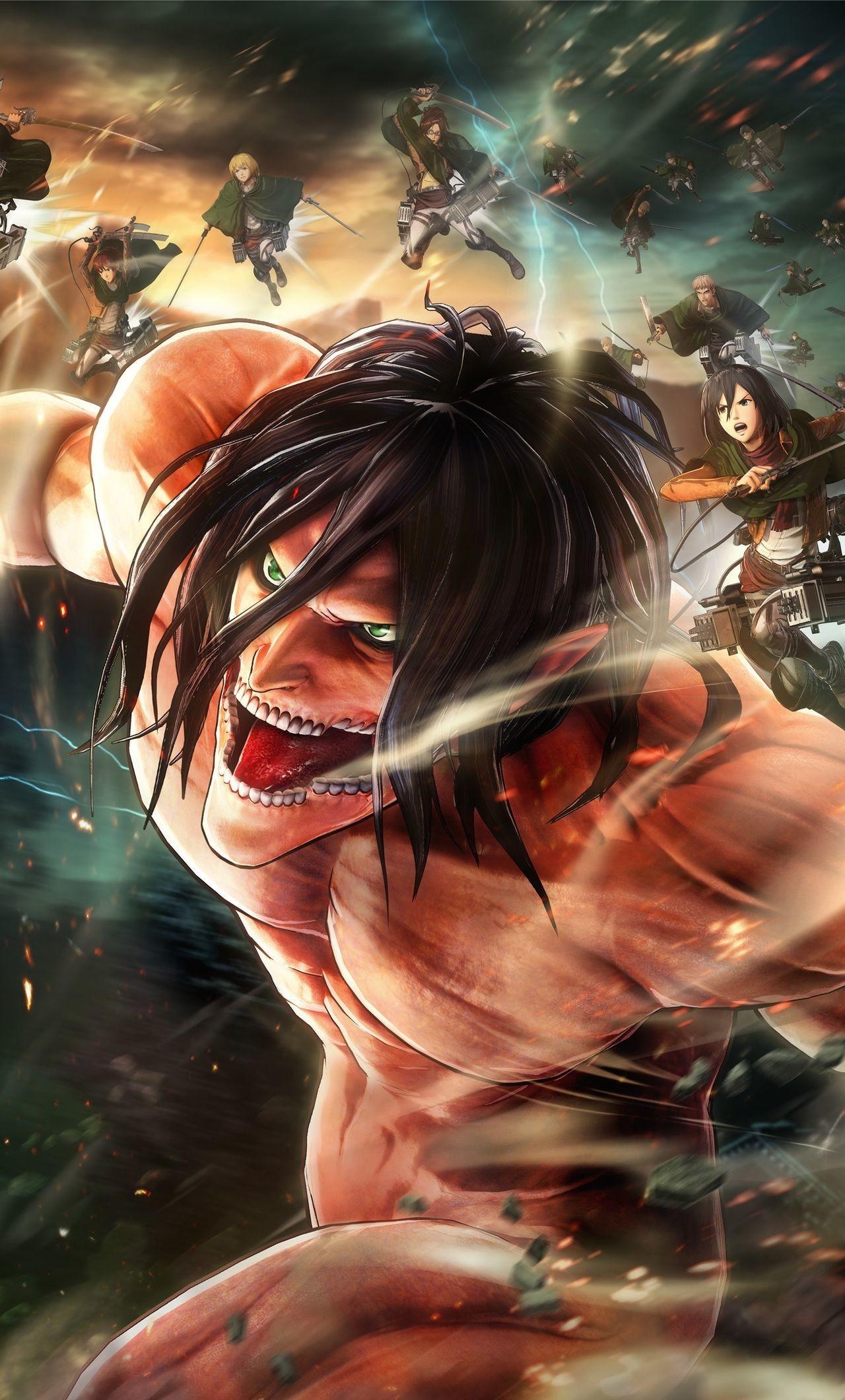 1280x2120 Attack on Titan iOS Wallpaper, Phone