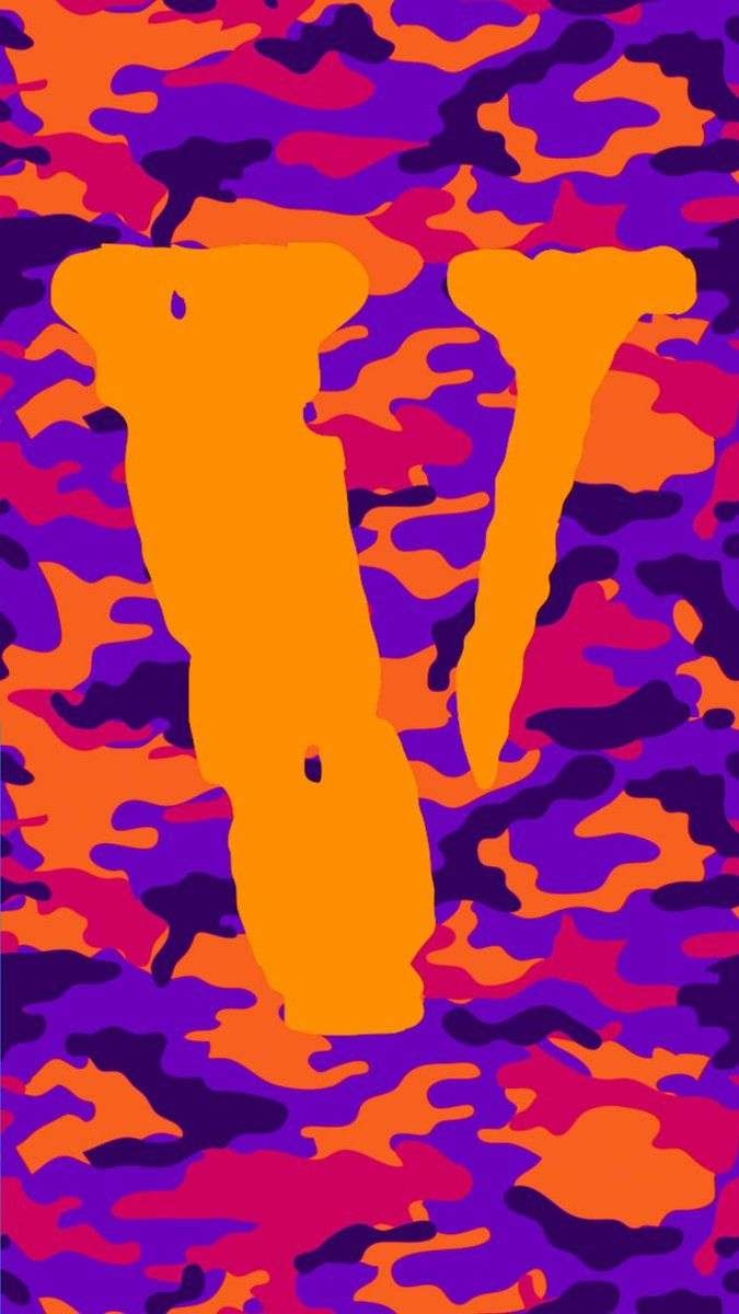 680x1200 Purple Wallpaper Vlone Logo, Phone