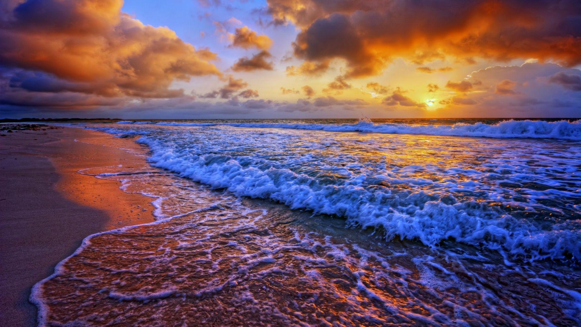 1920x1080 Sunset Beach Wallpaper, Desktop