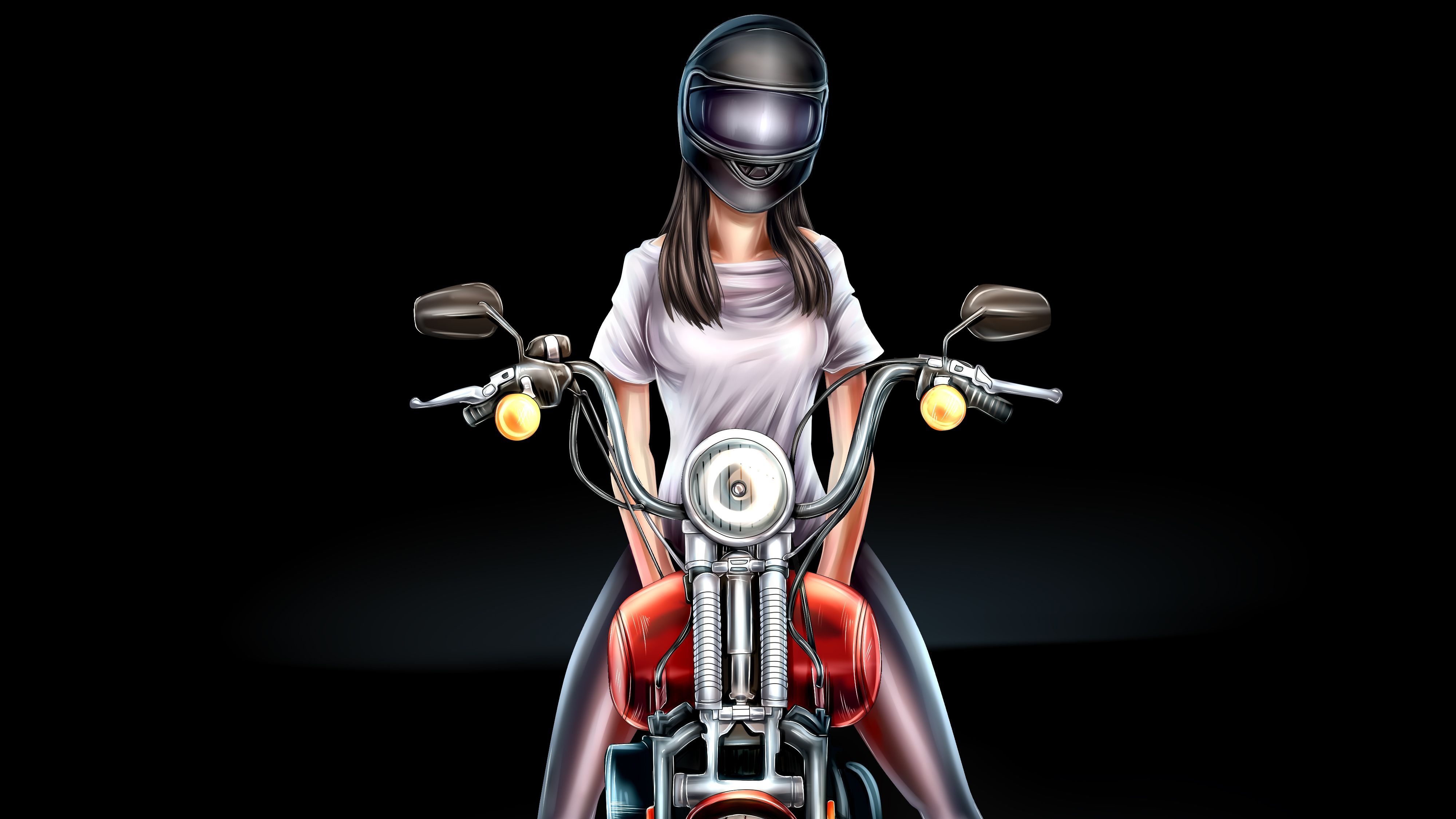 4000x2250 Biker Girl Digital Art 4k, HD Artist, 4k Wallpaper, Image, Background, Photo and Picture, Desktop