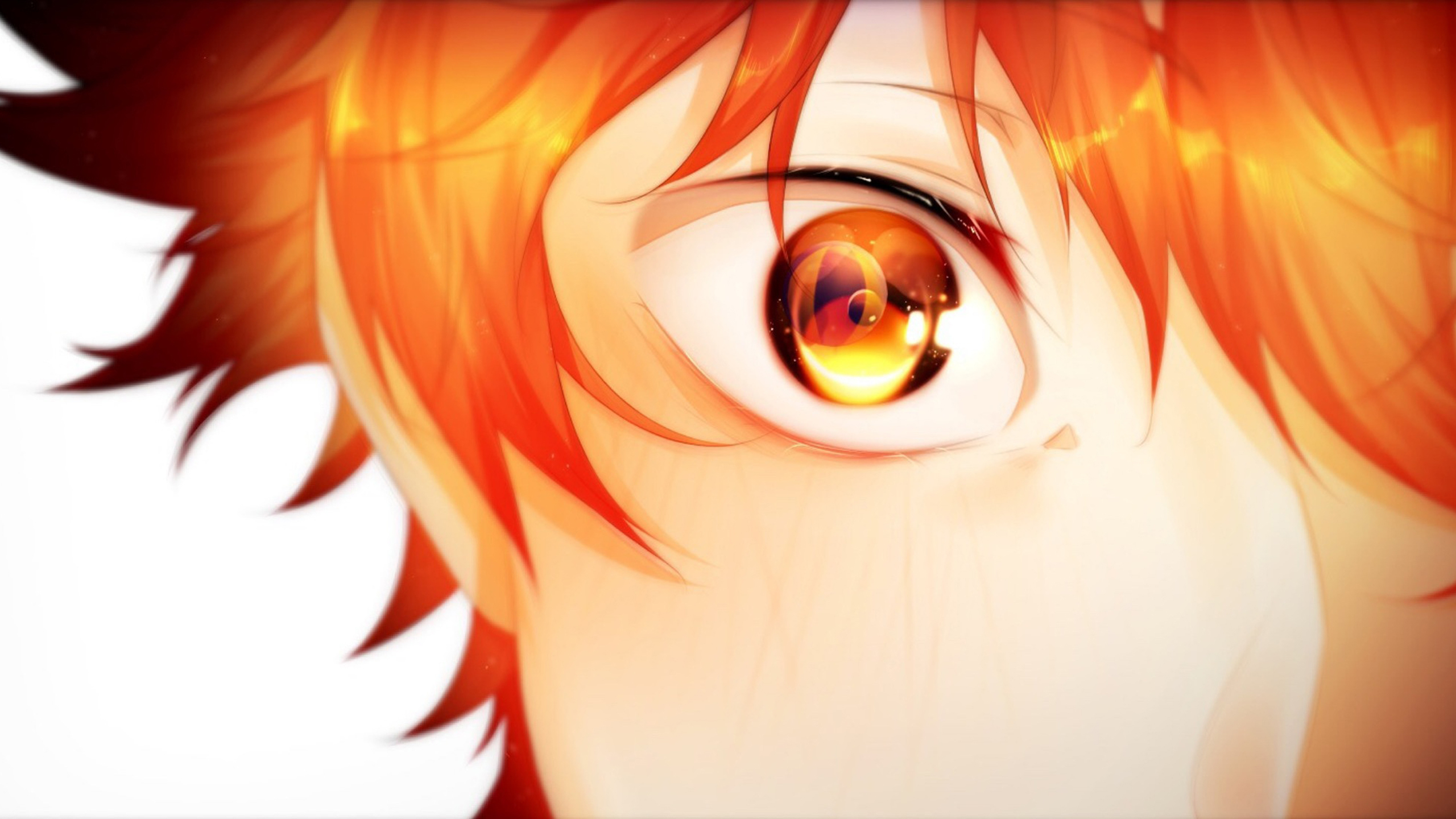 2560x1440 Haikyu Shoyo Hinata With Golden Yellow Eye HD Anime Wallpaper, Desktop