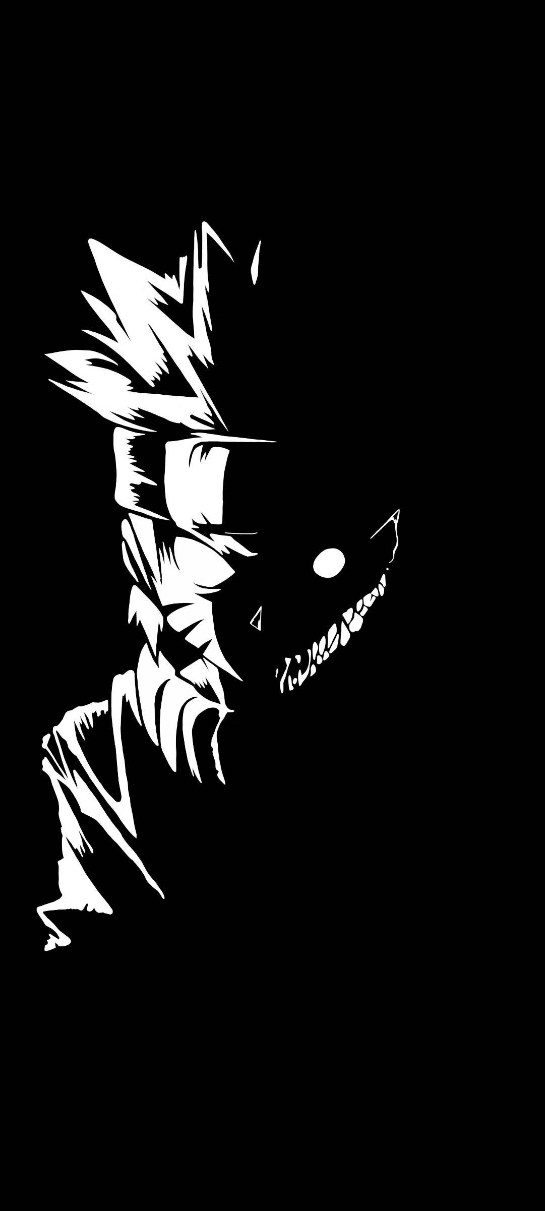 1090x2410 Download Untamed Kurama And Naruto Black Wallpaper, Phone