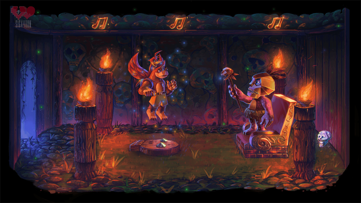 1200x670 Banjo Kazooie Mumbo's Hut Painting, Desktop