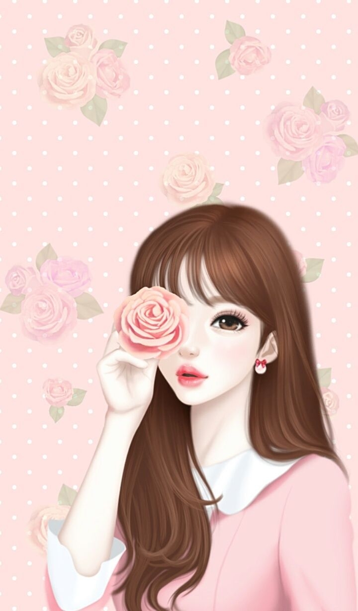 720x1230 art, art girl, background, beautiful girl, beauty, cartoon, cute, Phone