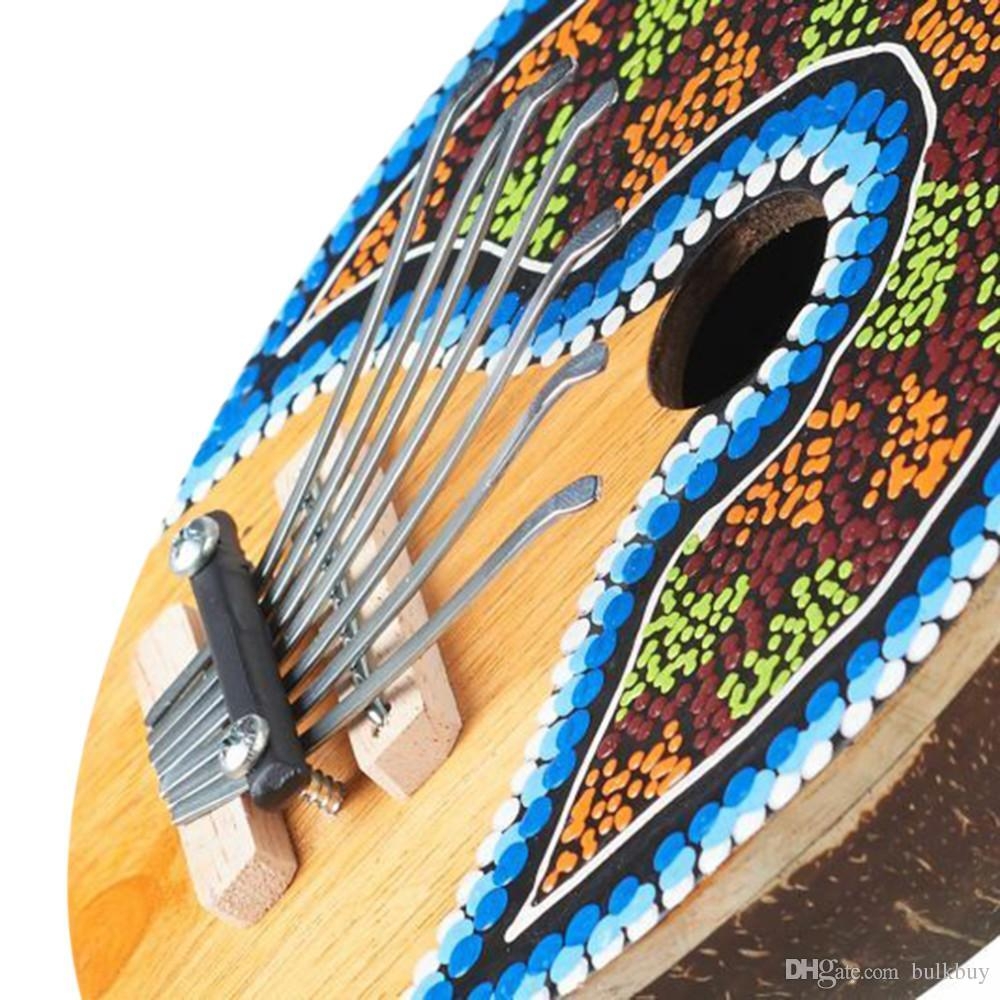 1000x1000 Kalimba Thumb Piano 7 Keys Tunable Coconut Shell Painted, Phone