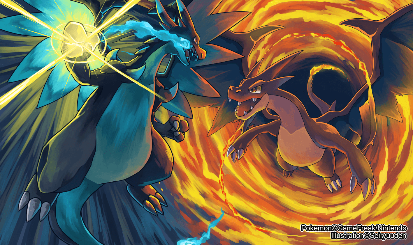 1420x850 The Ultimate Mega Showdown: Charizards, Desktop