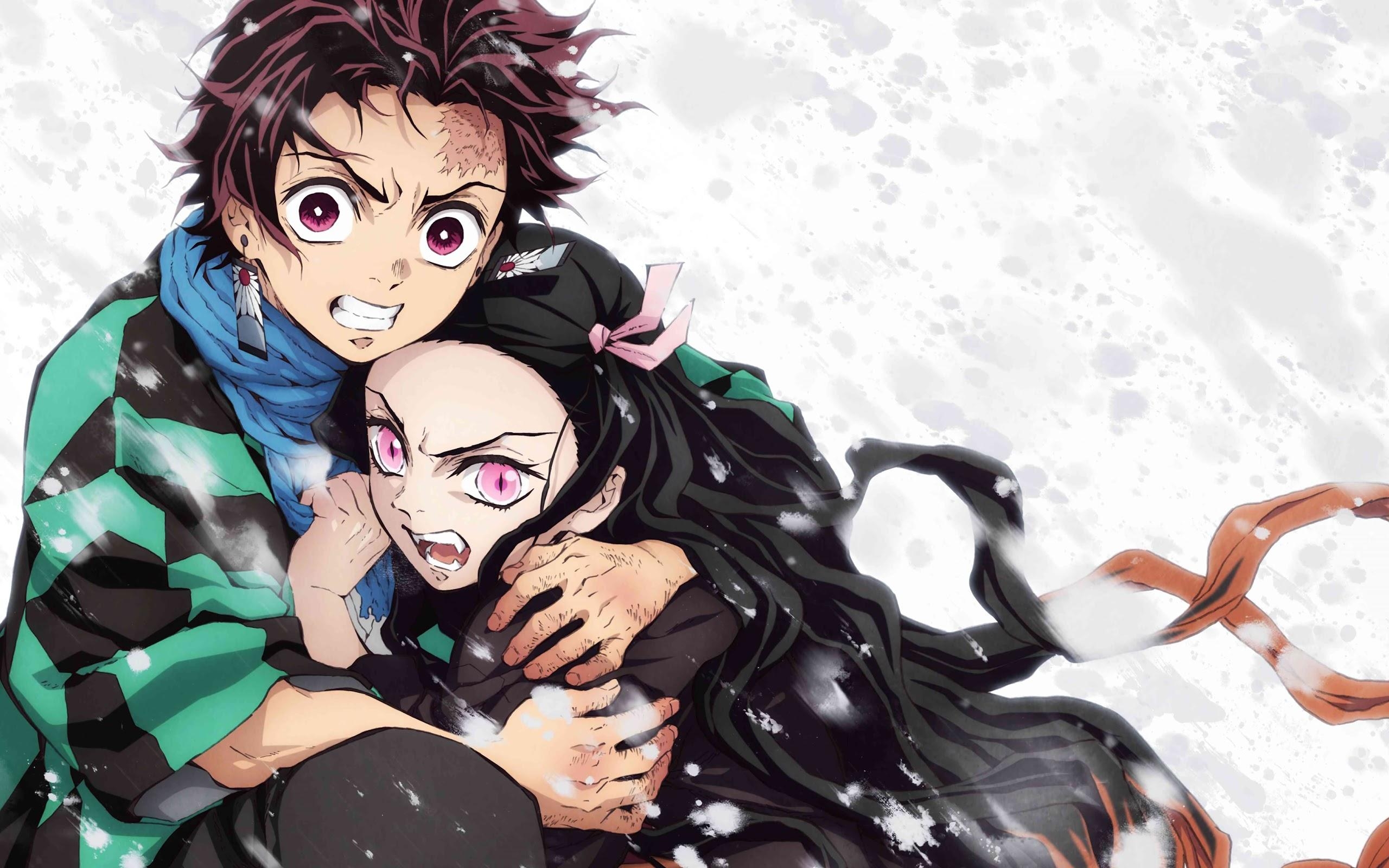 2560x1600 Tanjirou and Nezuko, Kimetsu no Yaiba, 4K, Wallpaper, Desktop