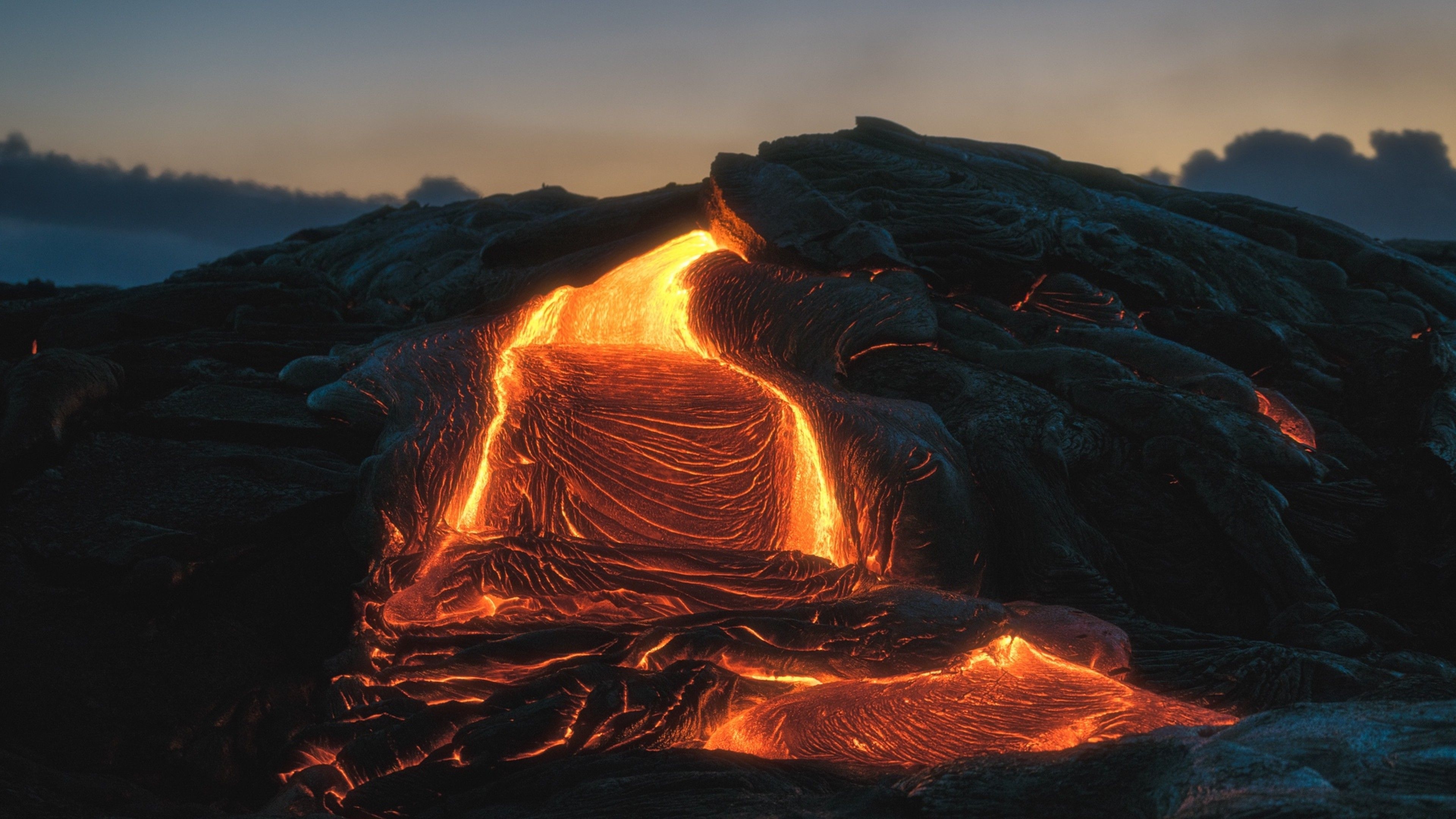 3840x2160 Volcano lava HD Wallpaper 4K Ultra HD, Desktop