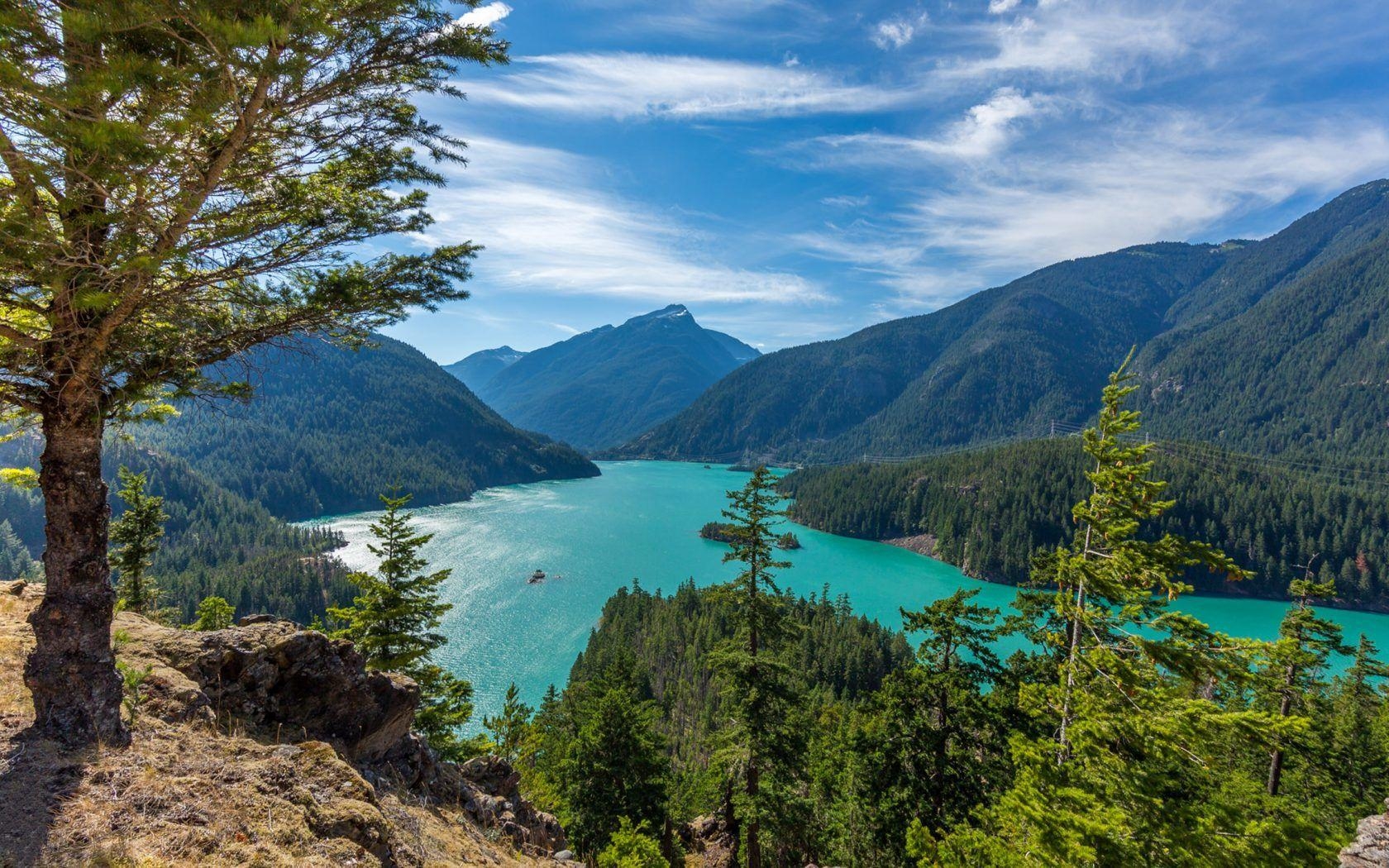 1680x1050 Autumn Landscape Diablo Lake Washington State Us%d0%b0 Mountains, Desktop