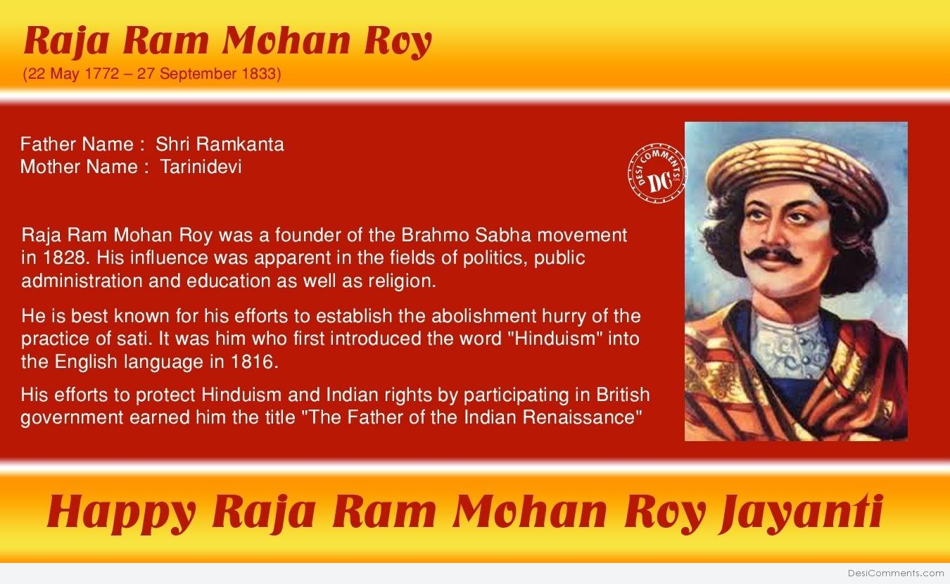 1350x830 Raja Ram Mohan Roy Jayanti Image, Picture, Photo, Desktop