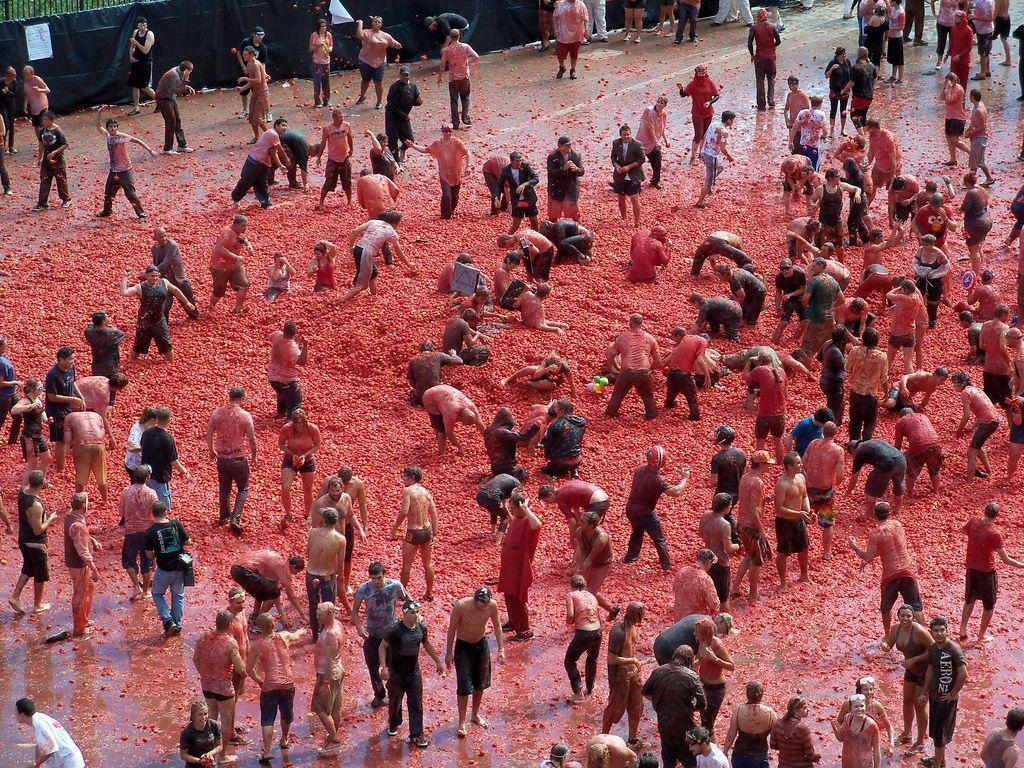 1030x770 La Tomatina Tomato Fight Festival in Valencia, Spain, Desktop