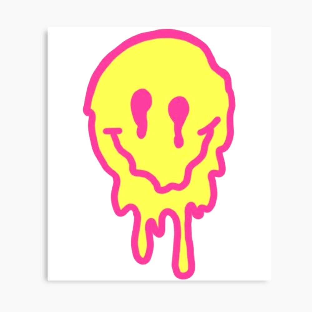 1000x1000 Drippy Smiley Face Photographic Print, Phone