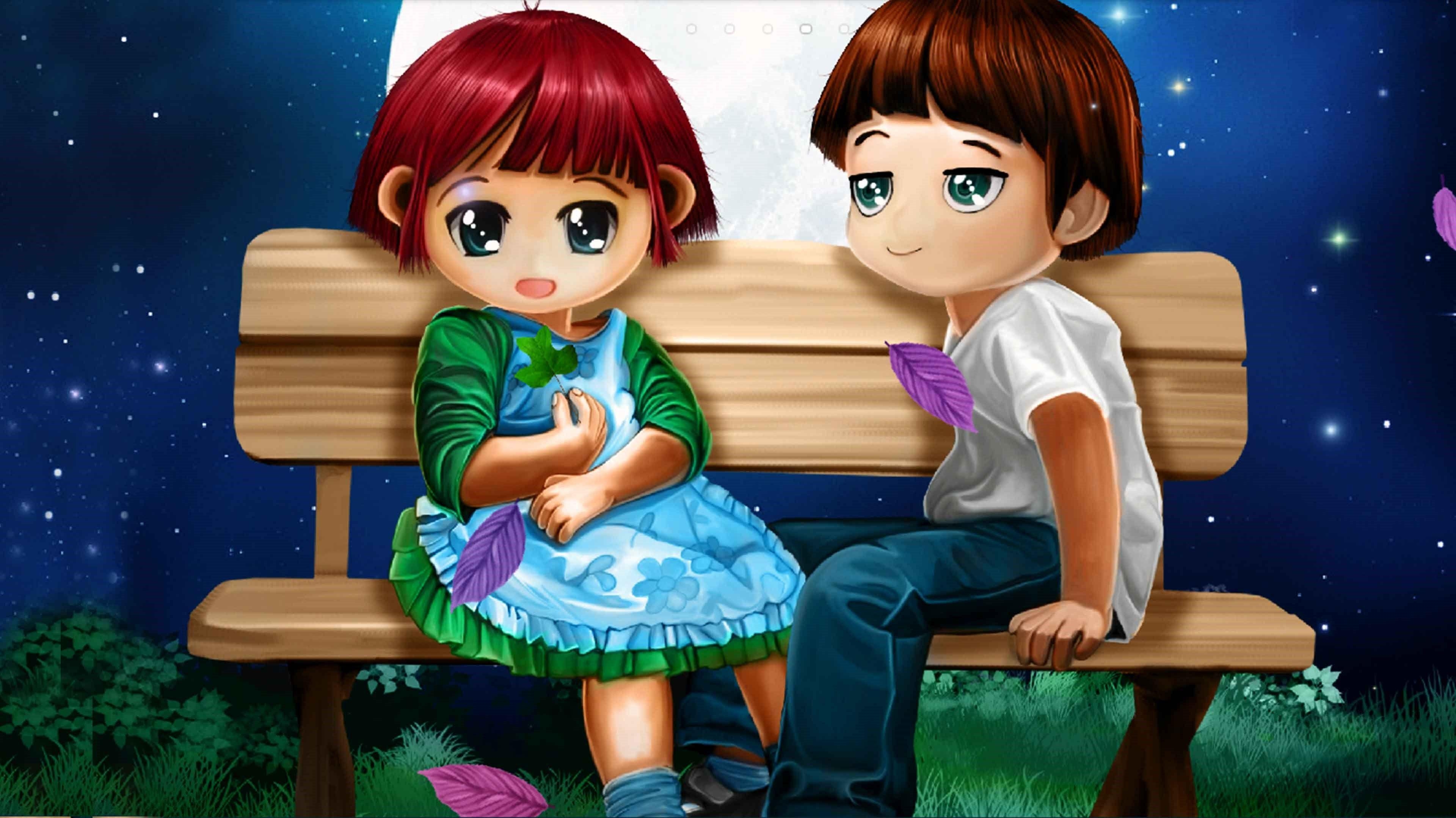 3840x2160 3D Cartoon Couple 4K Wallpaper. Love couple wallpaper, Love sketch image, Cute cartoon wallpaper, Desktop