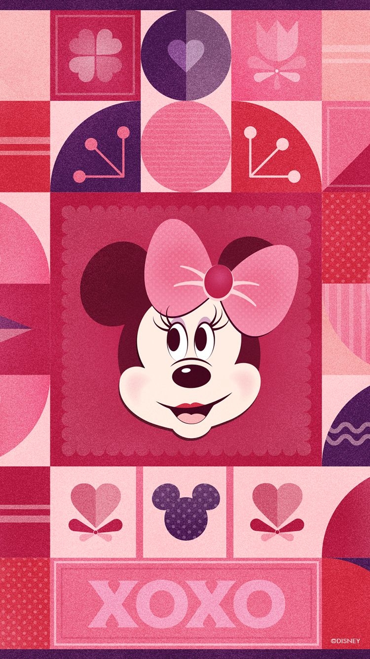 750x1340 Mickey Mouse & Minnie Mouse Valentine's Day Wallpaper, Phone