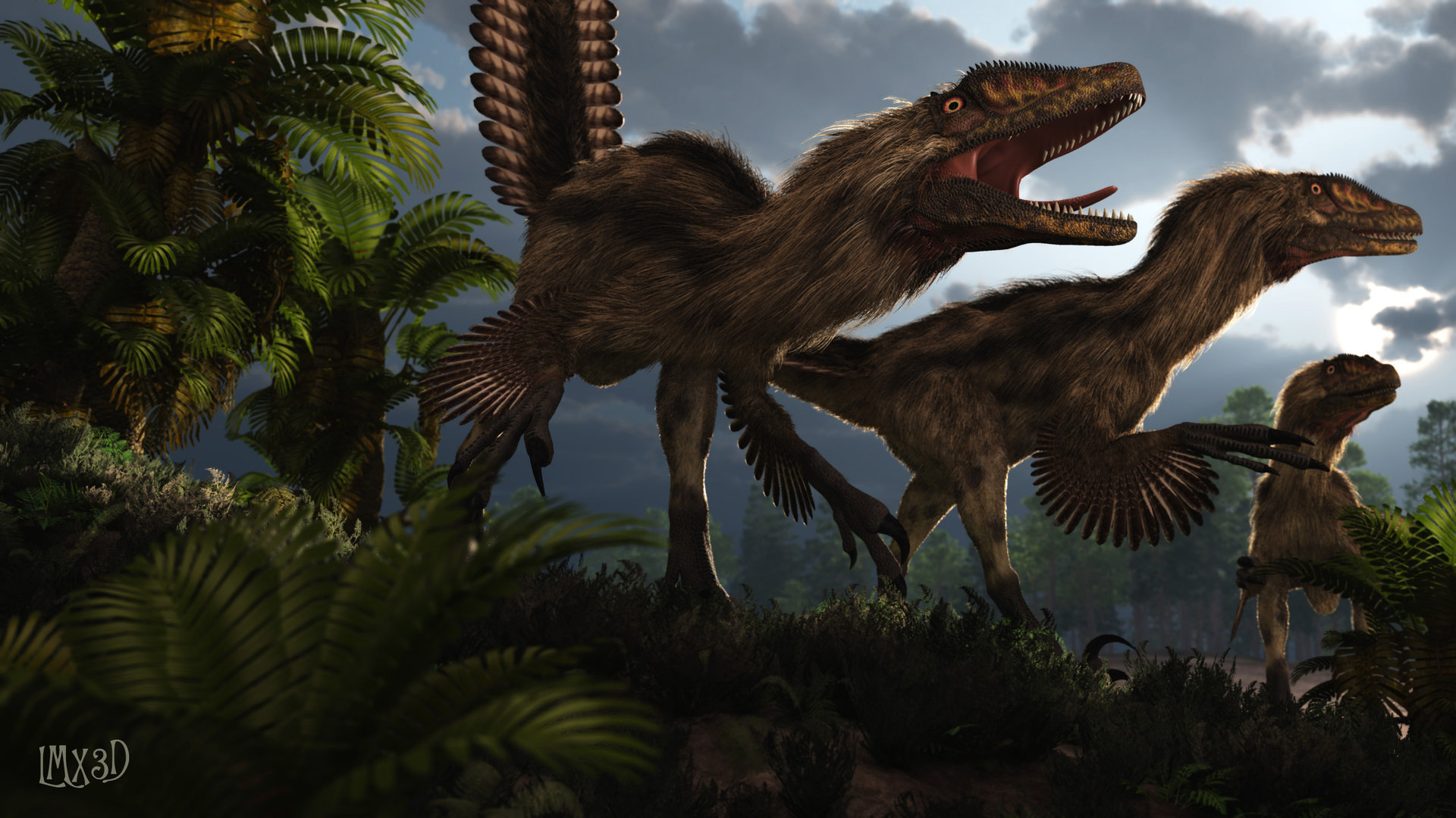 1920x1080 Stay home when the sun goes down (Deinonychus), Desktop