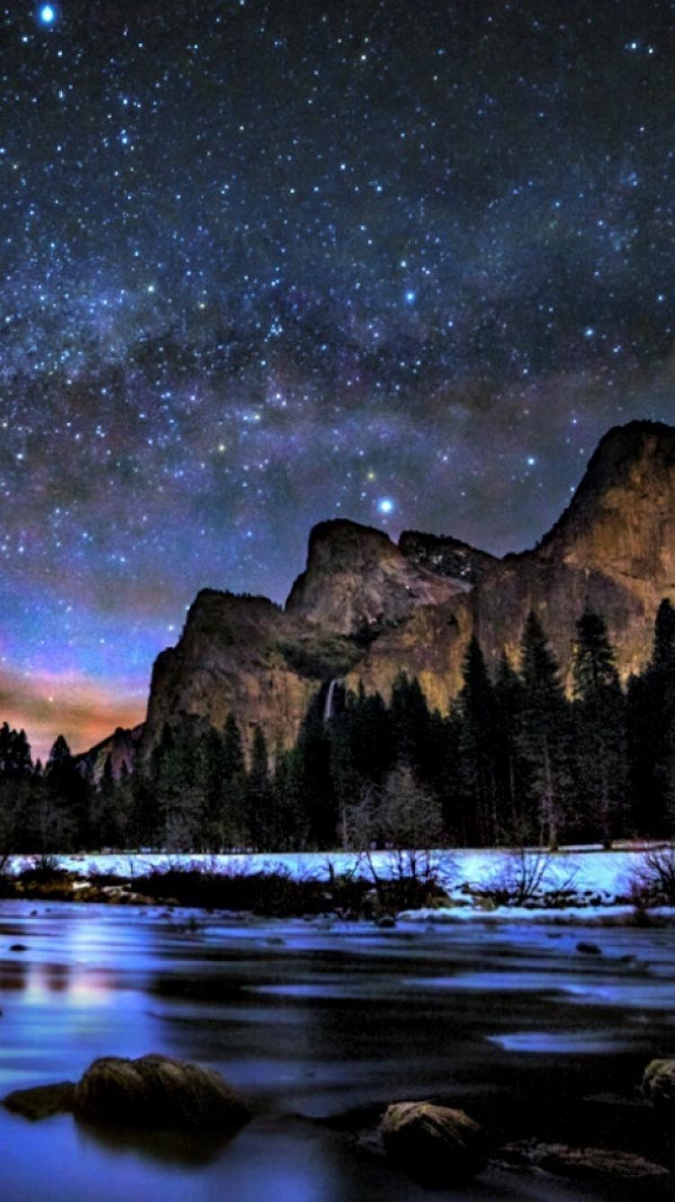 750x1340 Way peaceful sky lovely yosemite national park wallpaper, Phone