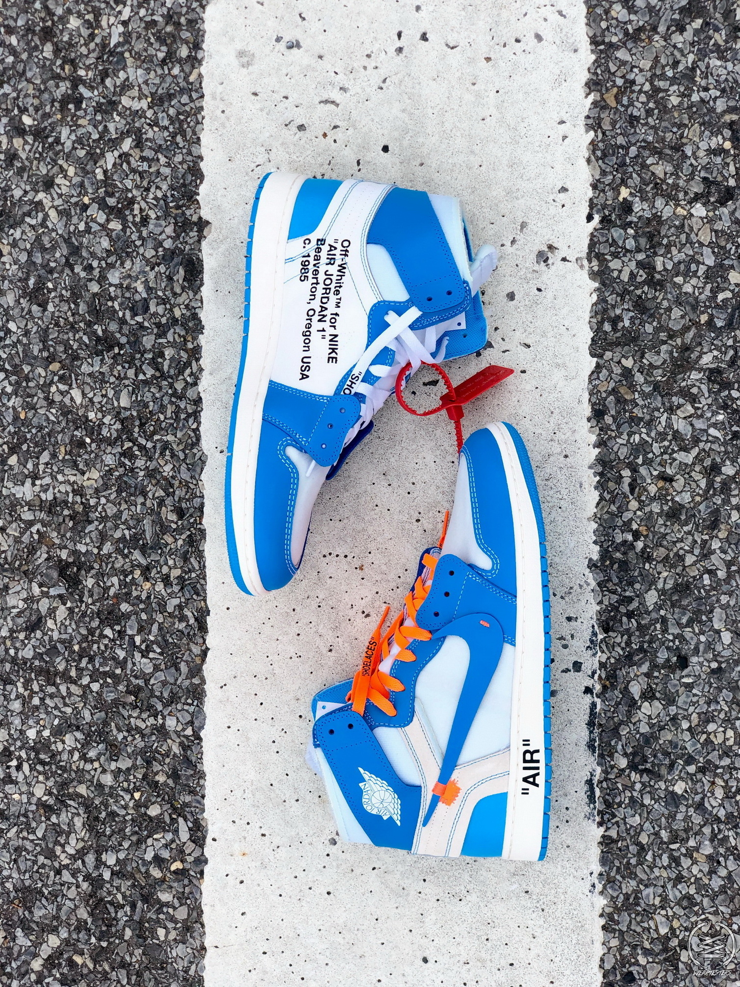 1510x2020 Off White Jordan 1 Blue Wallpaper, Phone