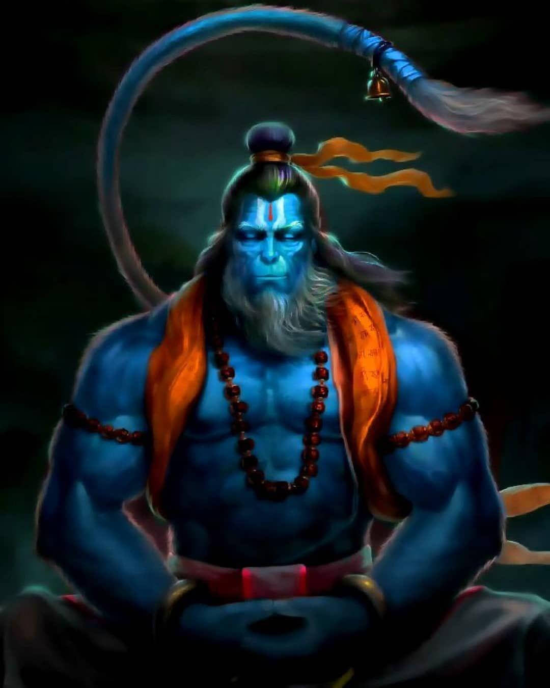 1080x1350 Download Lord Hanuman With Blue Skin HD Wallpaper, Phone