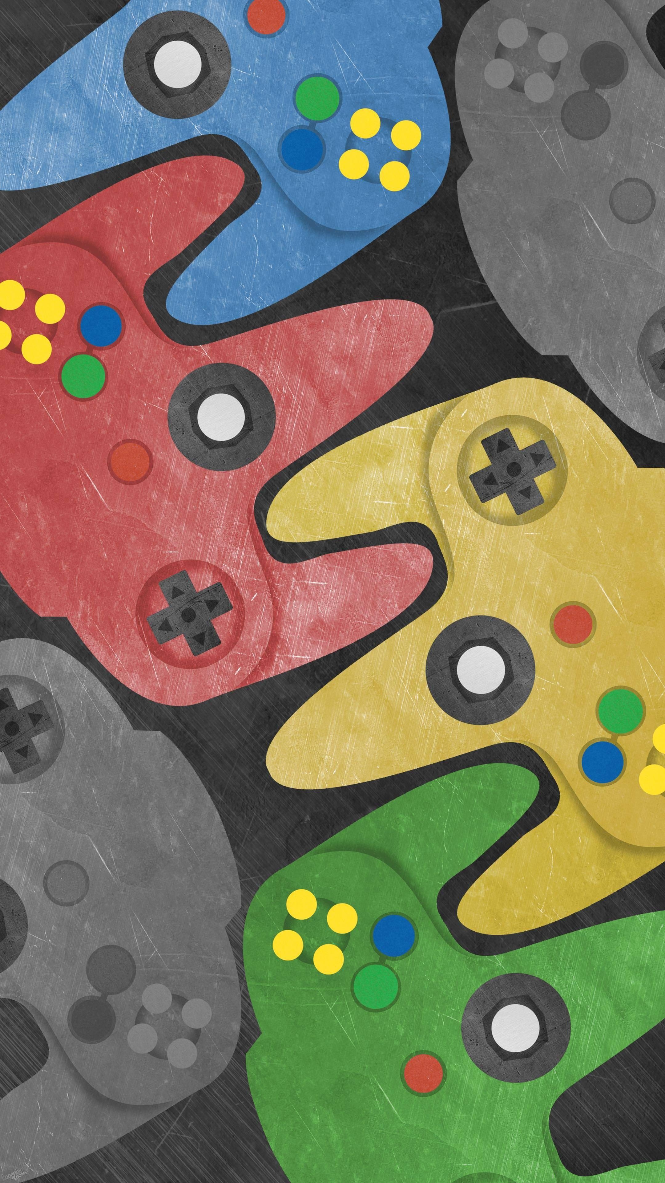 2160x3840 N64 Controllers. Beautiful Wallpaper. Wallpaper, HD, Phone