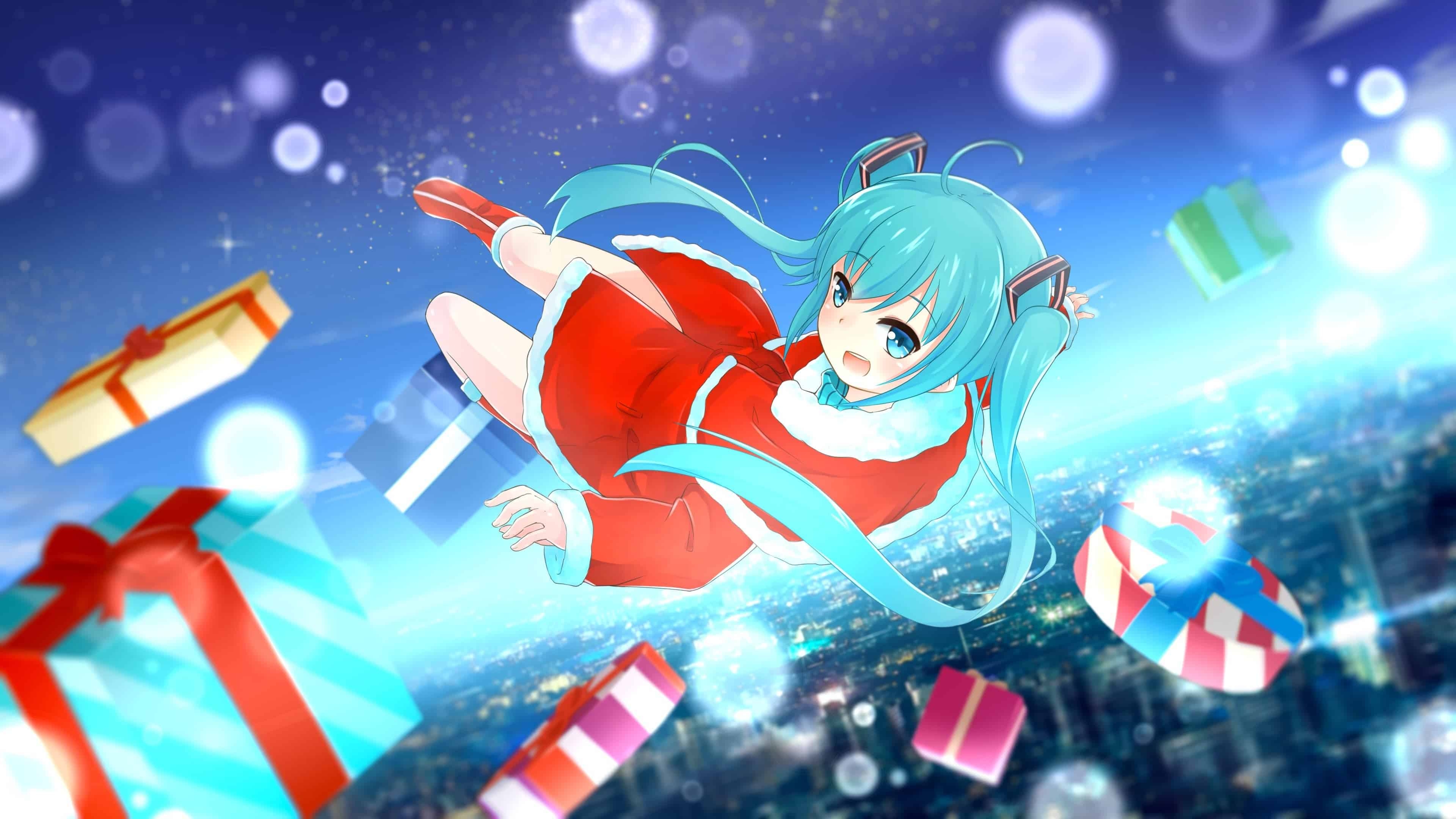 3840x2160 Miku Christmas Anime Wallpaper Free Miku Christmas Anime, Desktop