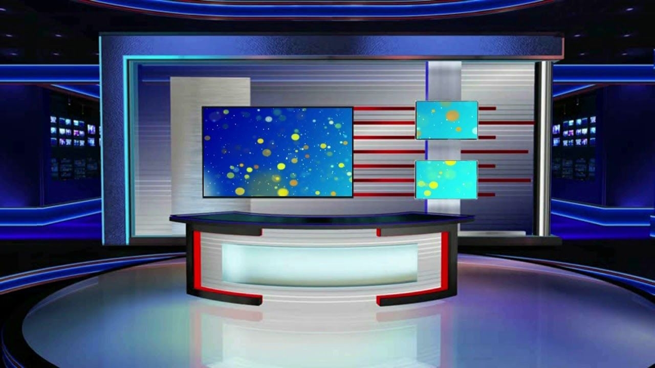 1280x720 News Virtual Studio Set, TV Studio Background Video. Virtual studio, Studio background, Tv set design, Desktop