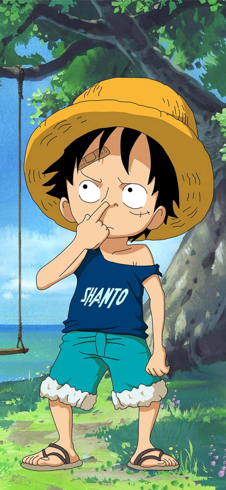 890x1920 Download Funny Chibi Luffy Phone Wallpaper, Phone