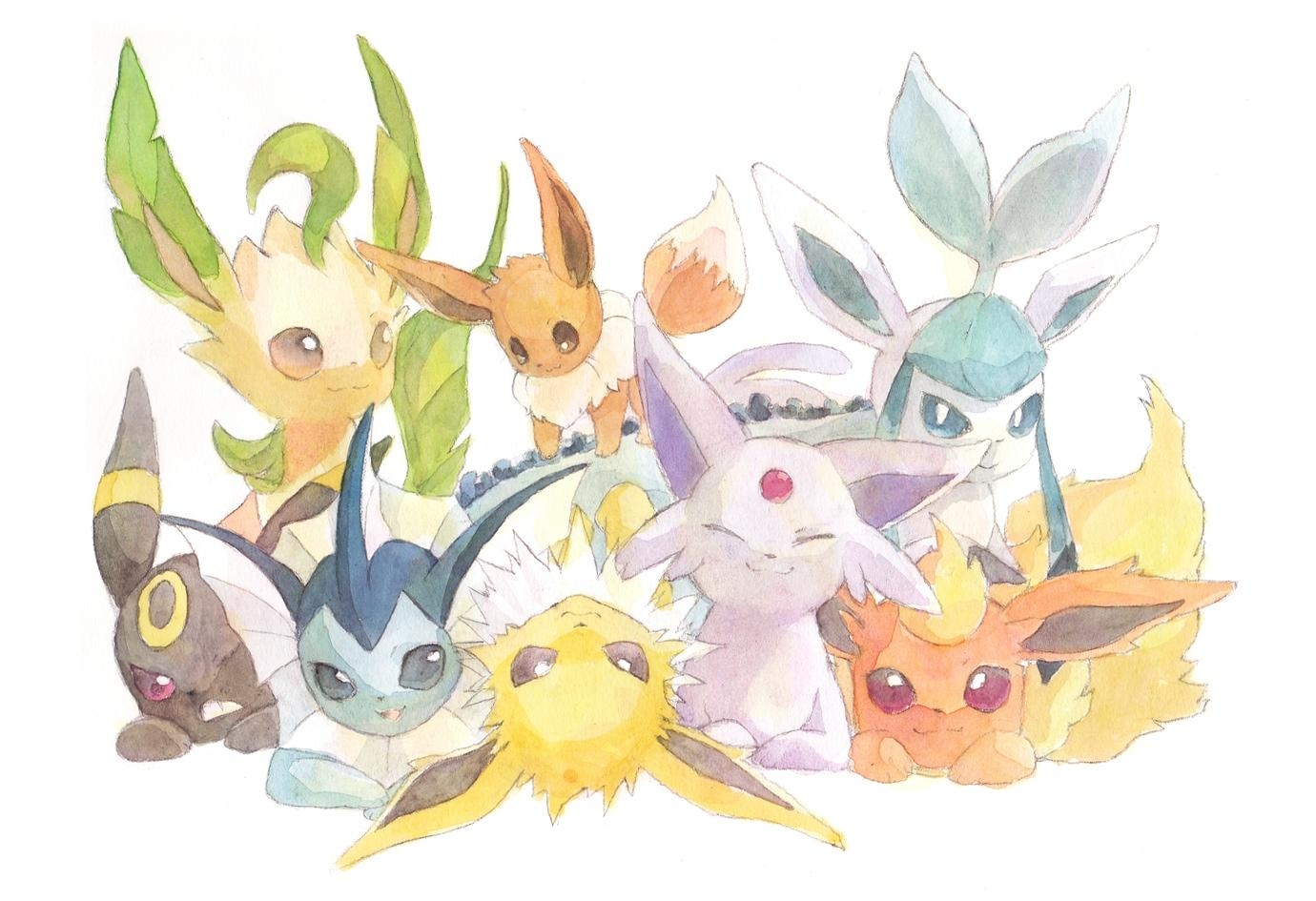 1380x950 Cute Eevee Evolutions Wallpaper, Desktop