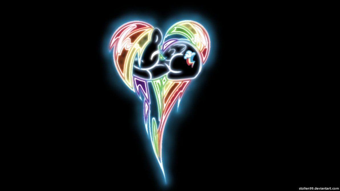 1200x670 Rainbow Dash Heart Pony Glow Wallpaper, Desktop