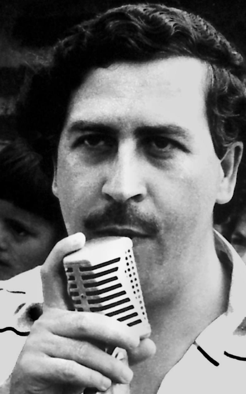 800x1280 Monochrome pablo escobar wallpaper, Phone