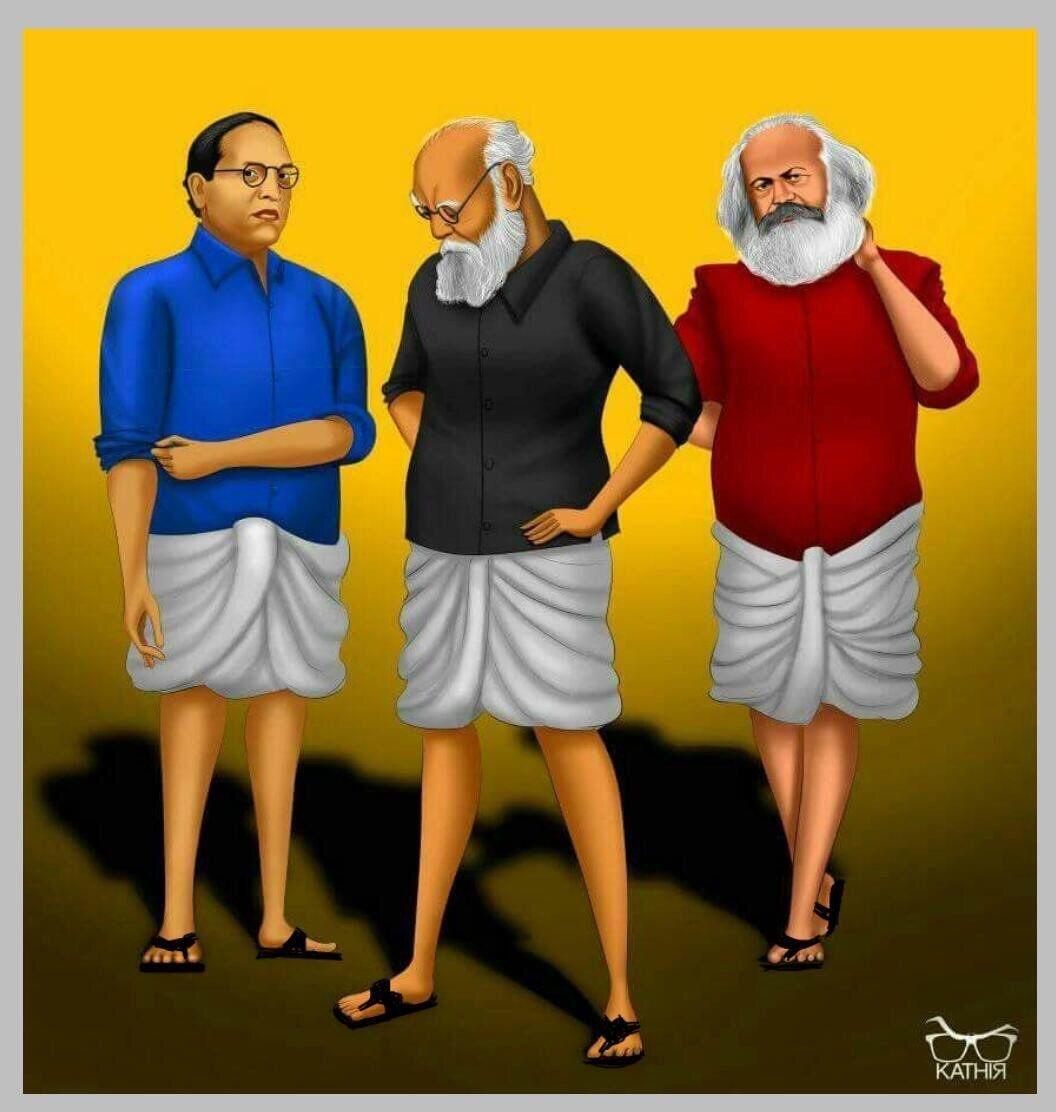 1060x1120 Ambedkar, Periyar and Karl Marx. Black and red, Blue black, Karl, Phone