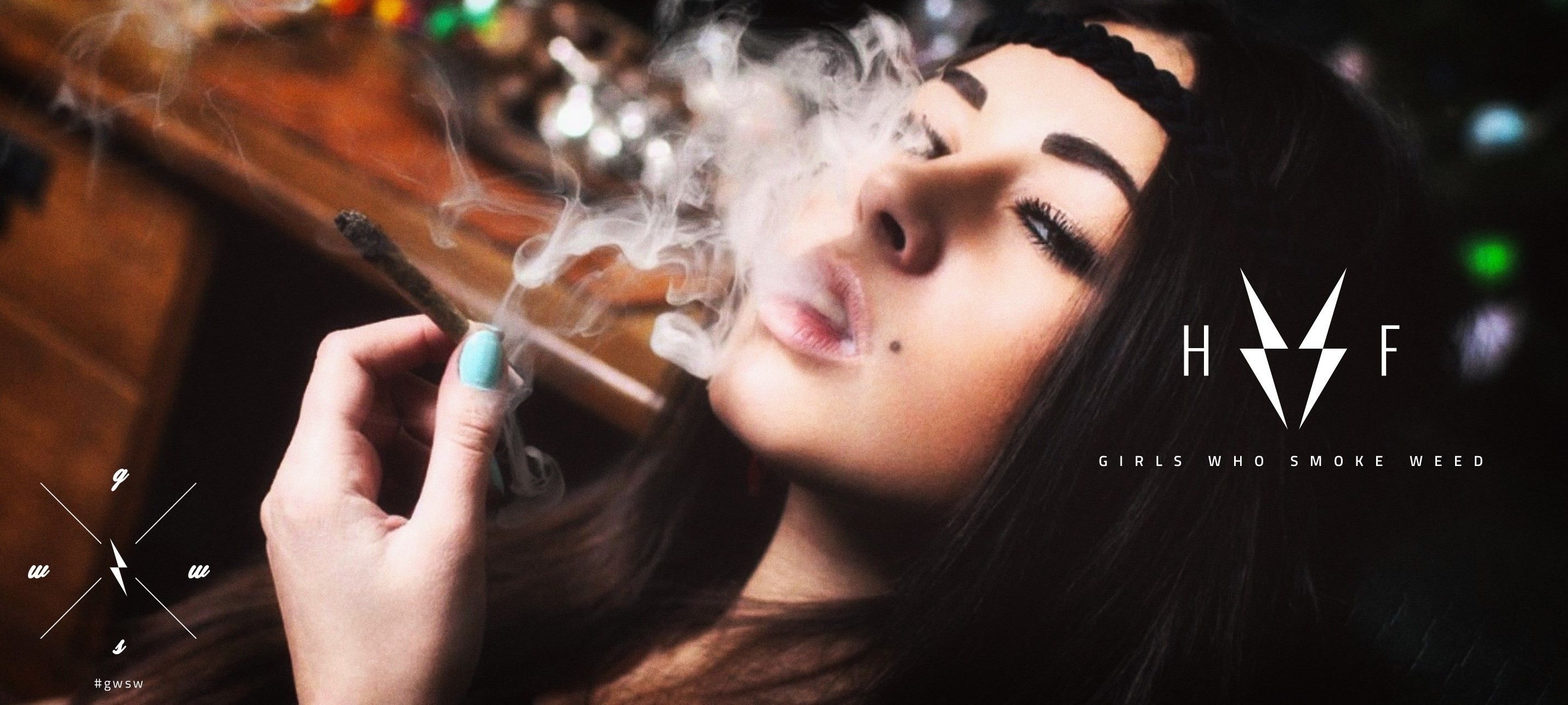 2860x1290 Weed Girl Wallpaper Free Weed Girl Background, Dual Screen