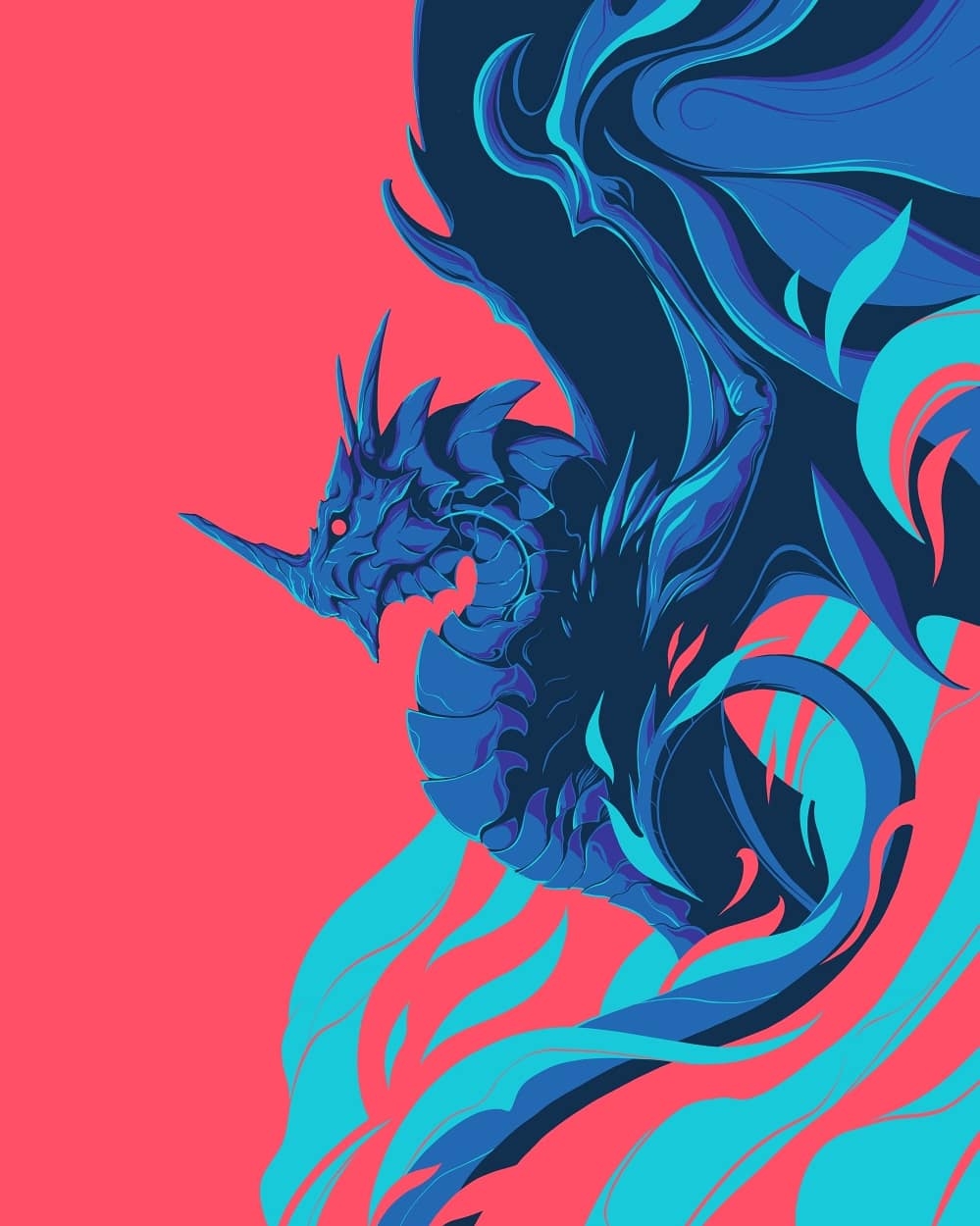 1000x1250 dragon #dragonfire #illustration, Phone