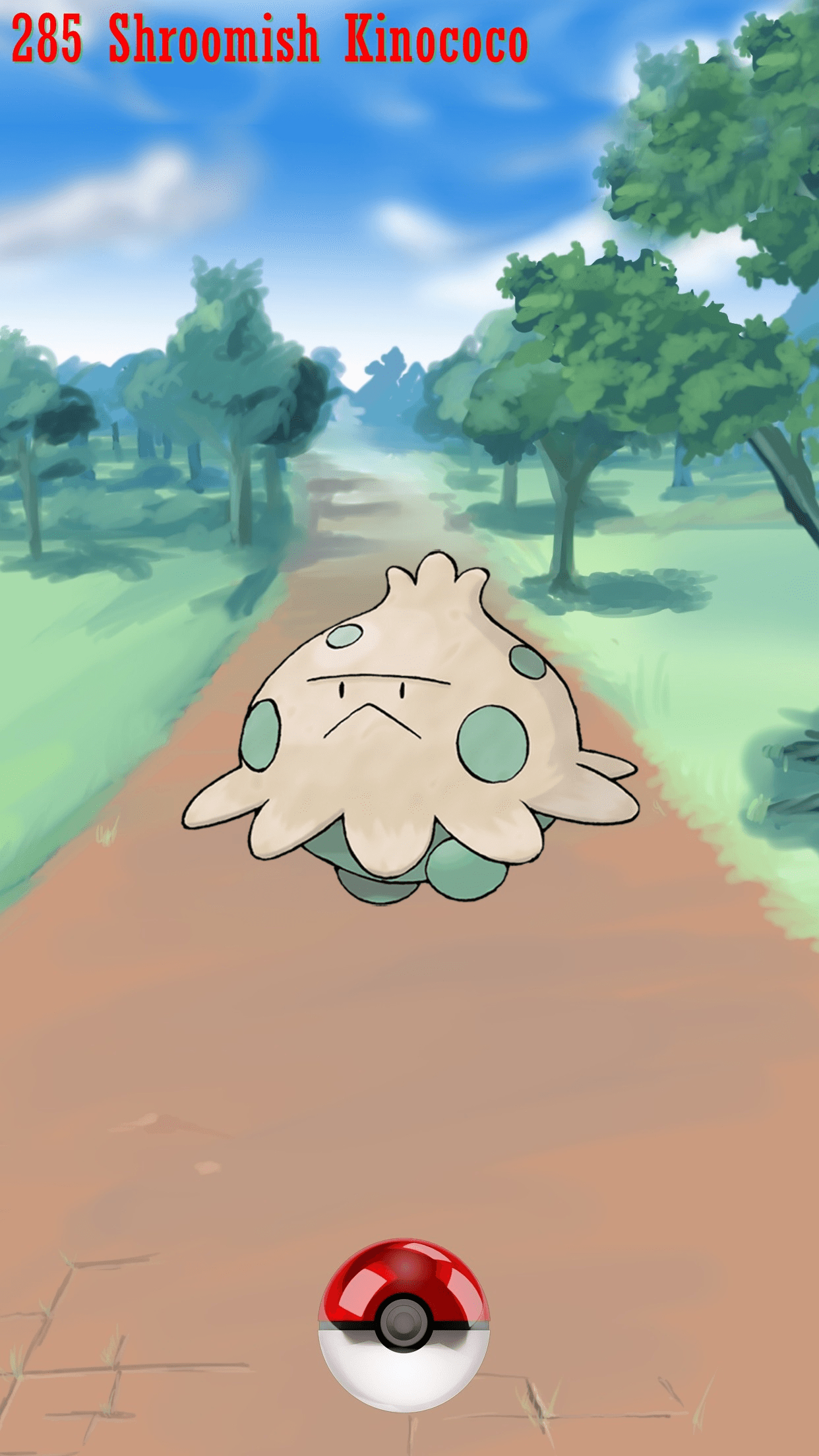 1250x2210 Street Pokeball Shroomish Kinococo, Phone