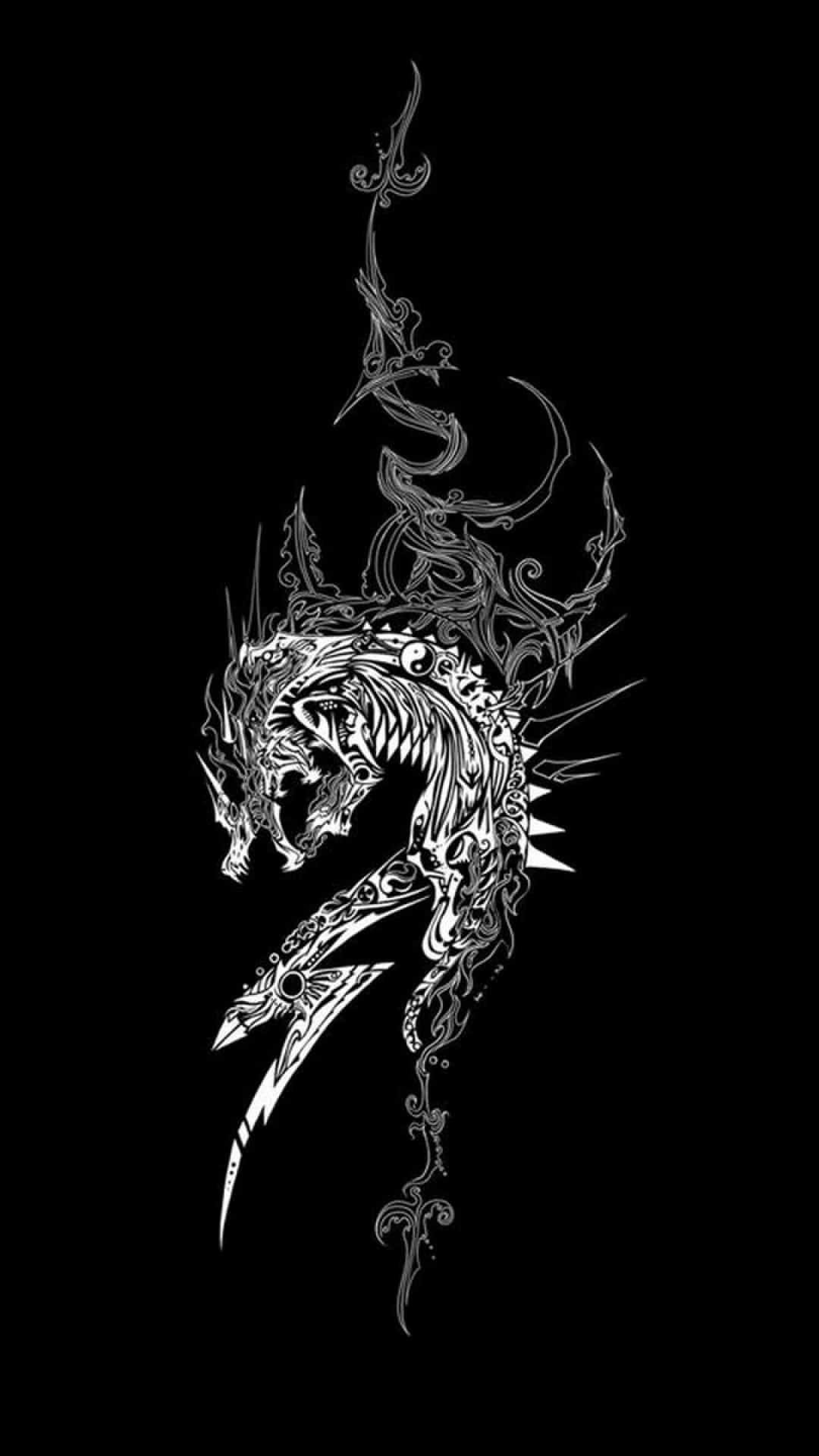 1080x1920 Black And White Japanese Aesthetic Phone Wallpaper, Phone