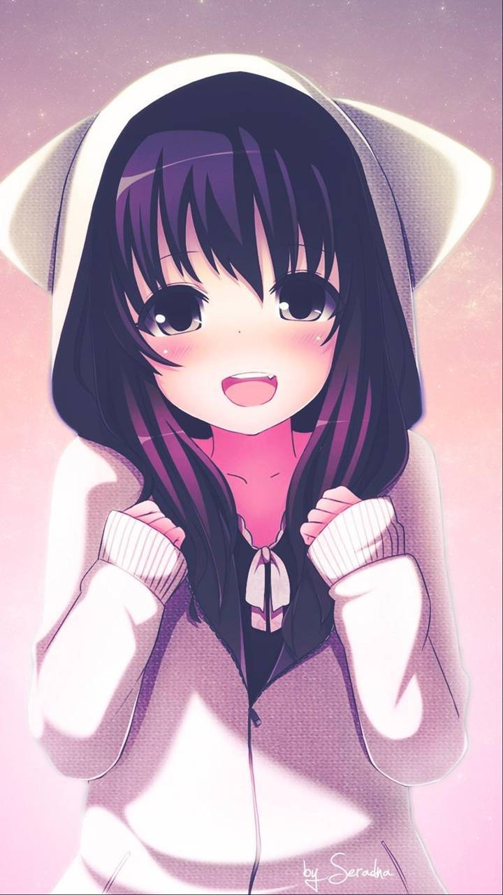 720x1280 Anime Girl In Hood wallpaper, Phone