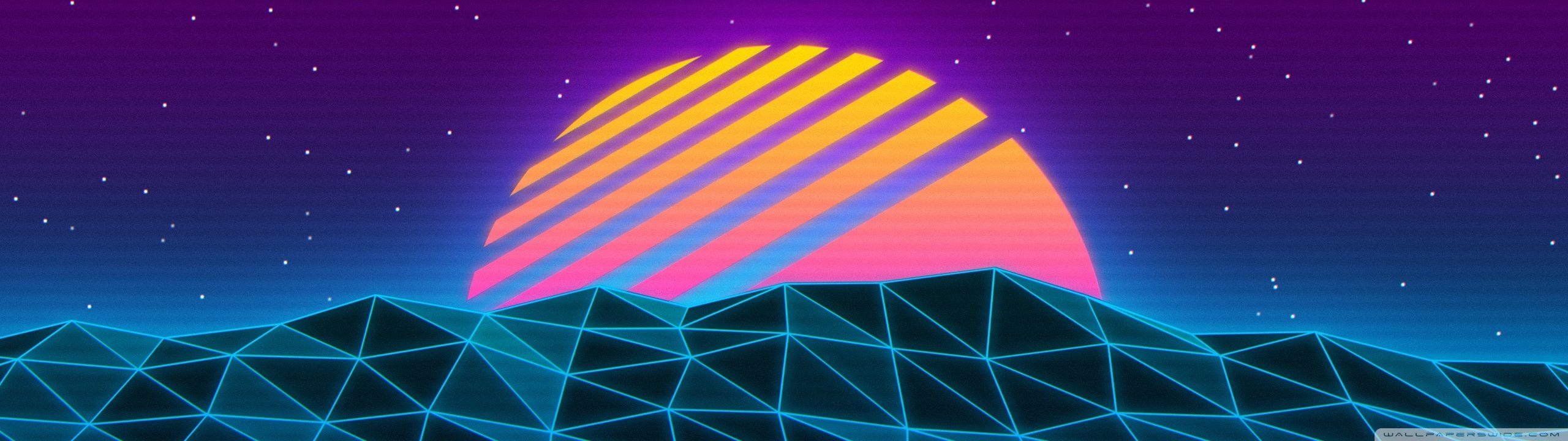 2560x720 Vaporwave Ultra HD Desktop Background.wallpaperwide.com, Dual Screen