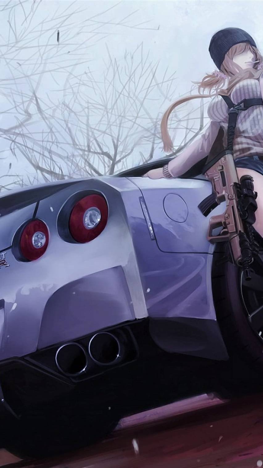 860x1520 Anime Car Wallpaper and Background image Free Download, Phone